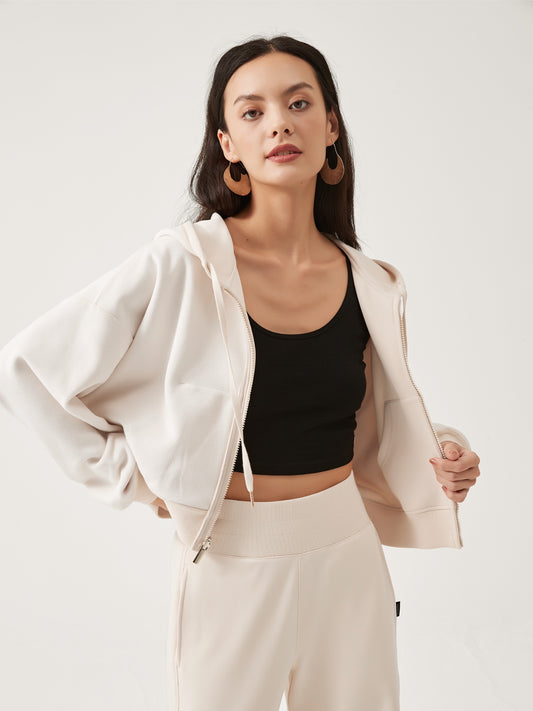 Cubby Zip Up Hoodie - Cropped & Reversible