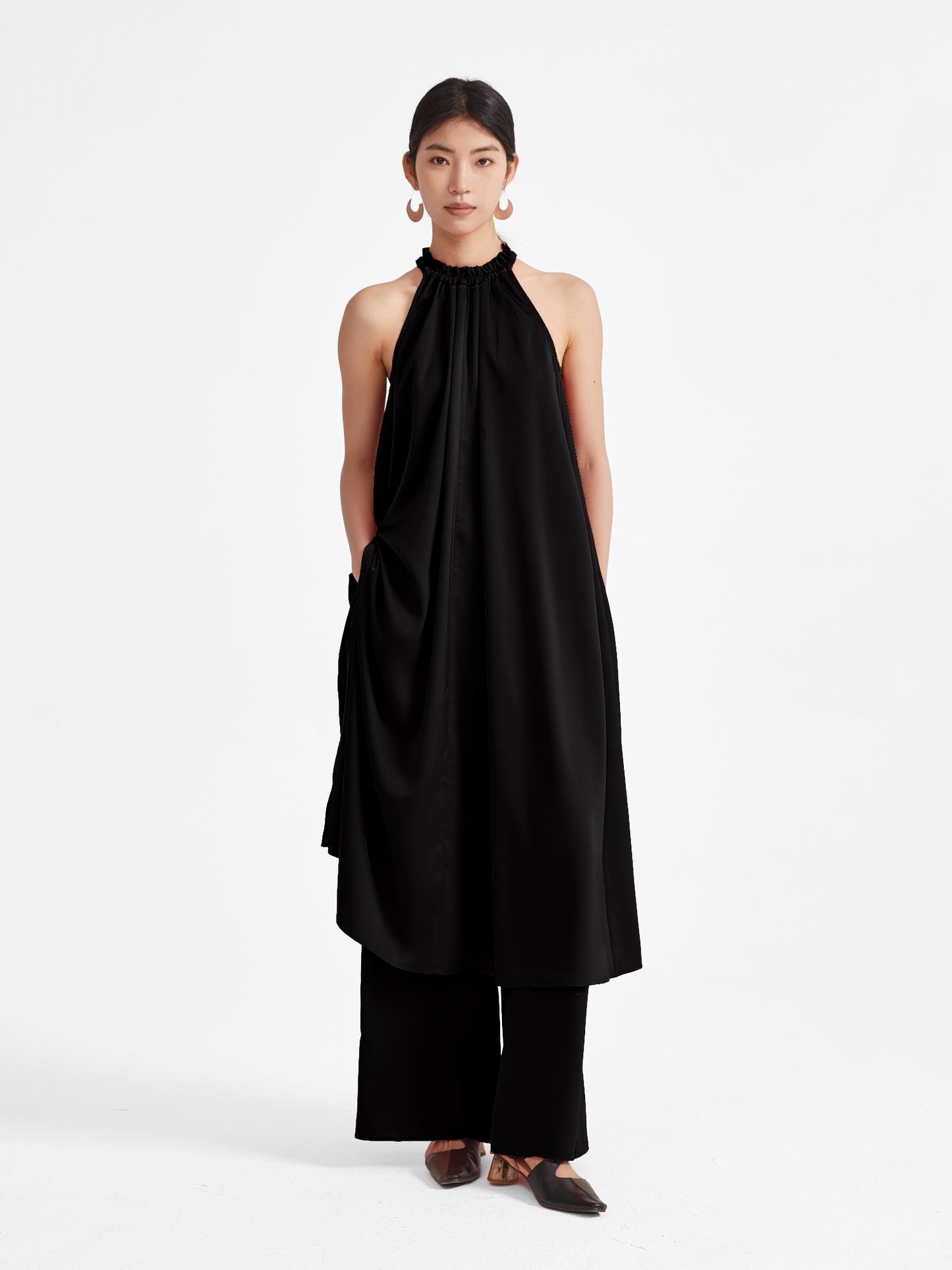 Rosa Satin Pants, Wide Leg | Upgraded 140g Satin