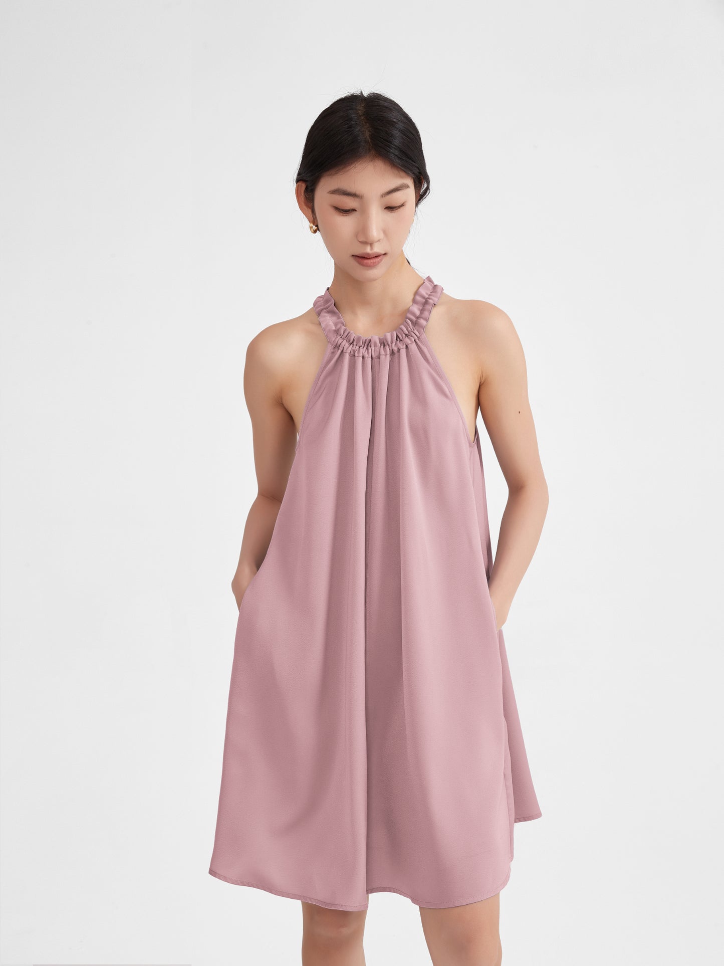 Rosa Halter Neck Mini Dress