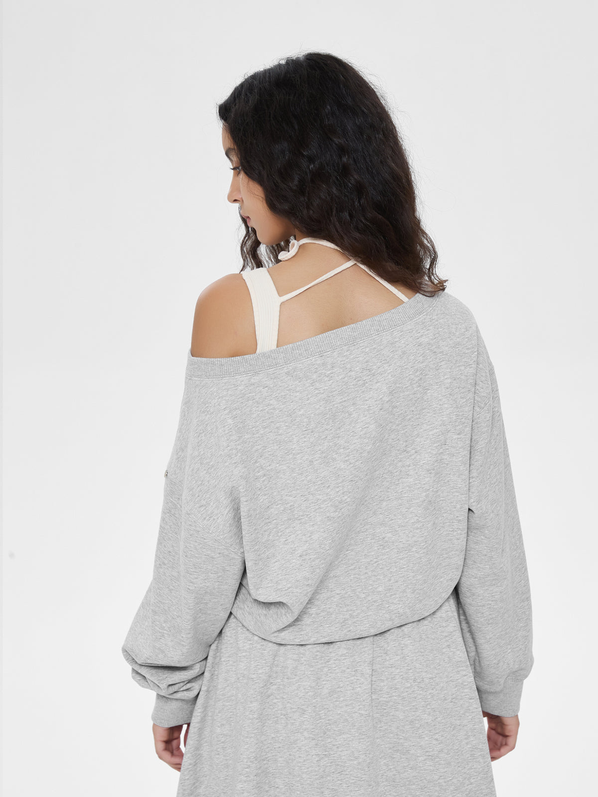 Cubby Off-Shoulder Sweatshirt