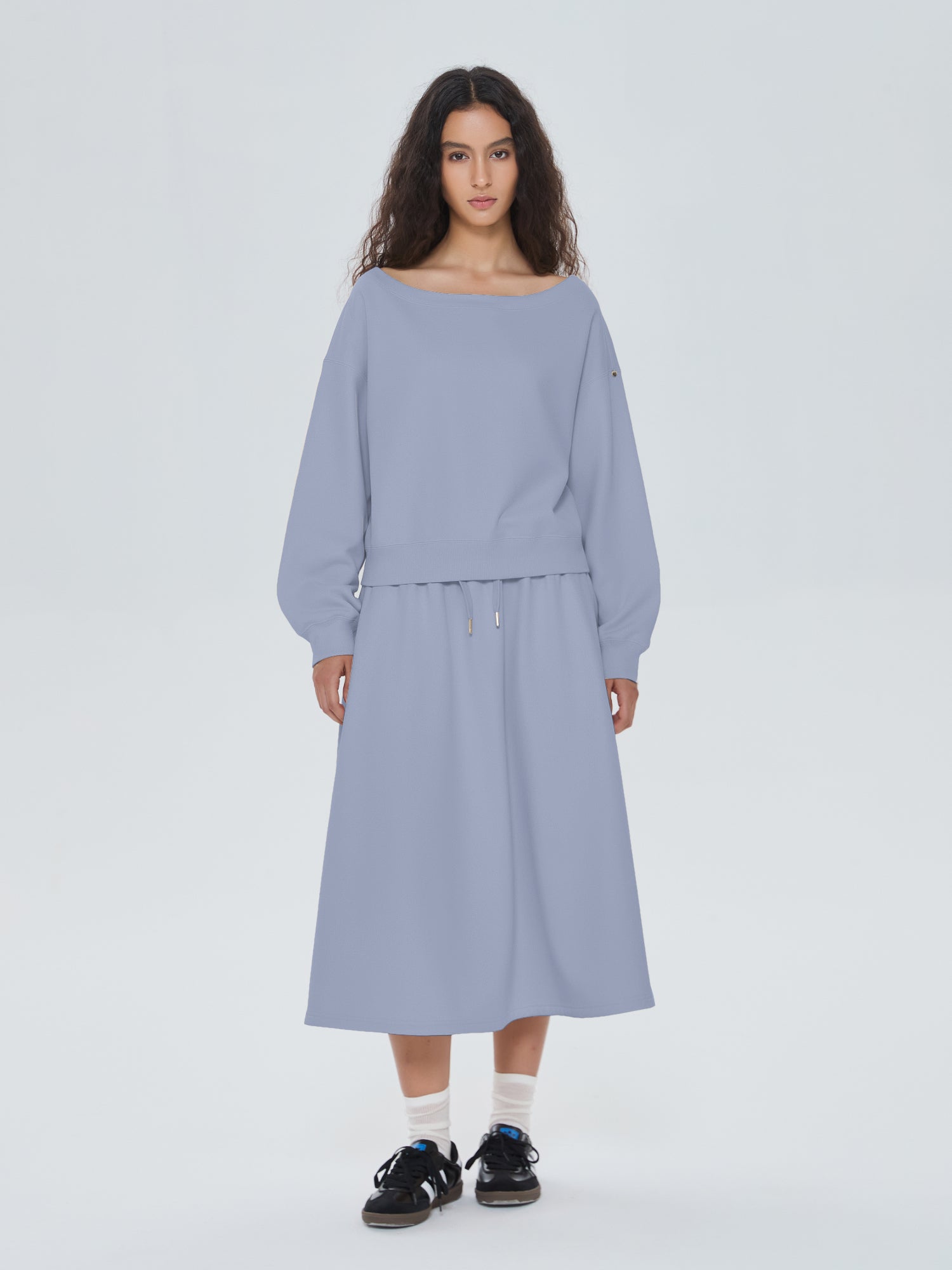 Cubby Off-Shoulder Sweatshirt