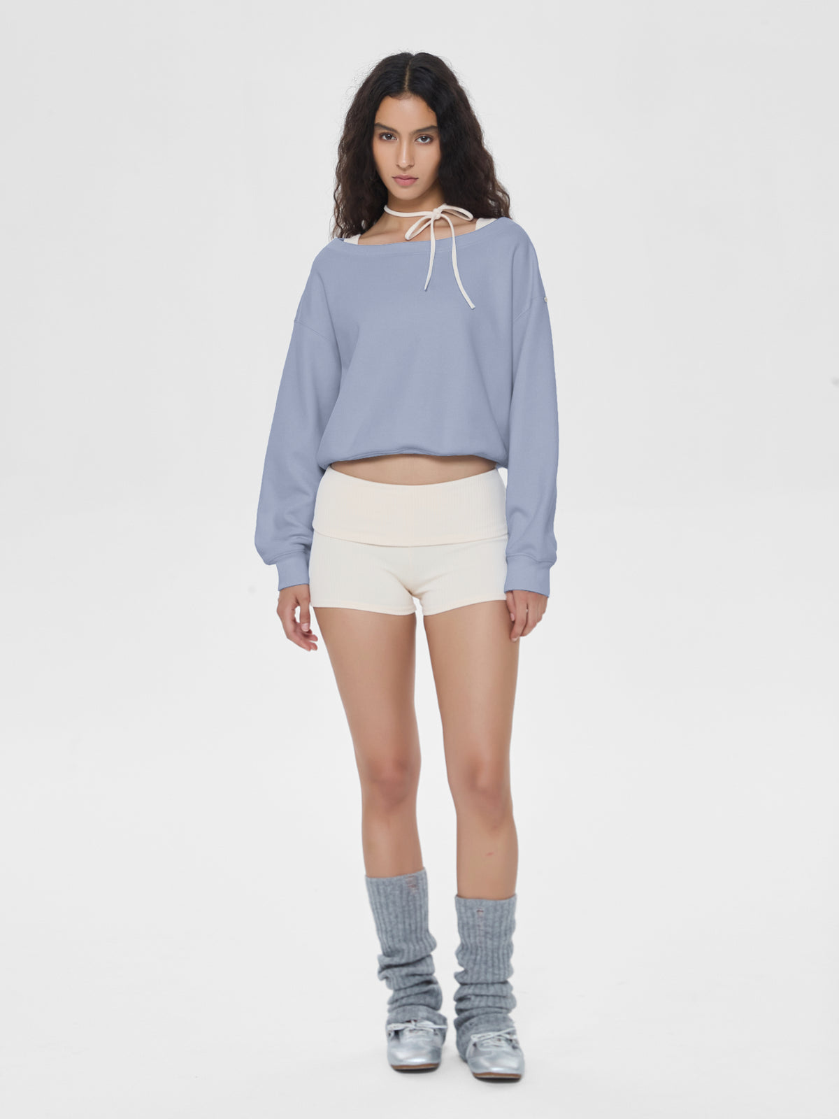 Cubby Off-Shoulder Sweatshirt