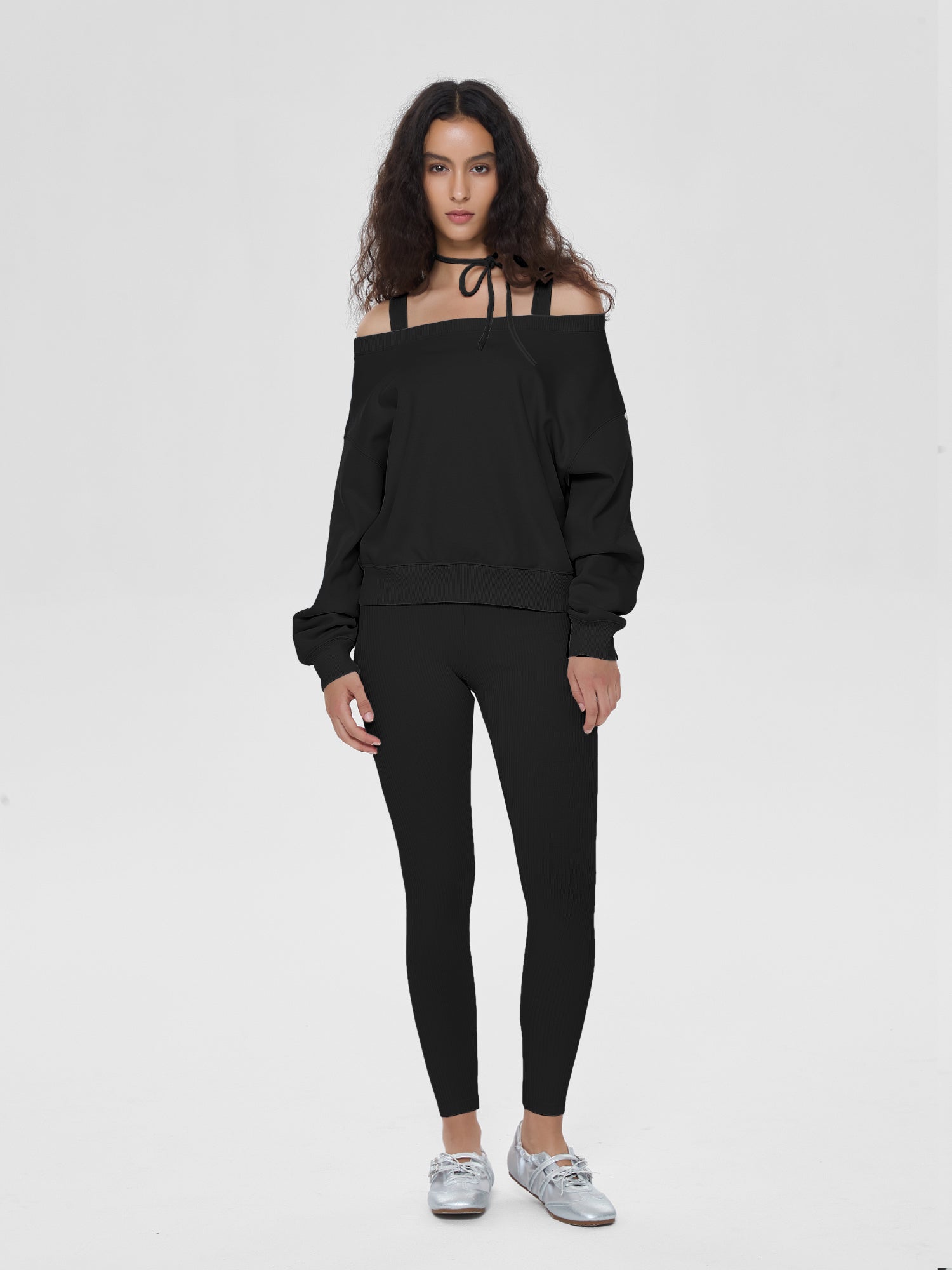 Cubby Off-Shoulder Sweatshirt