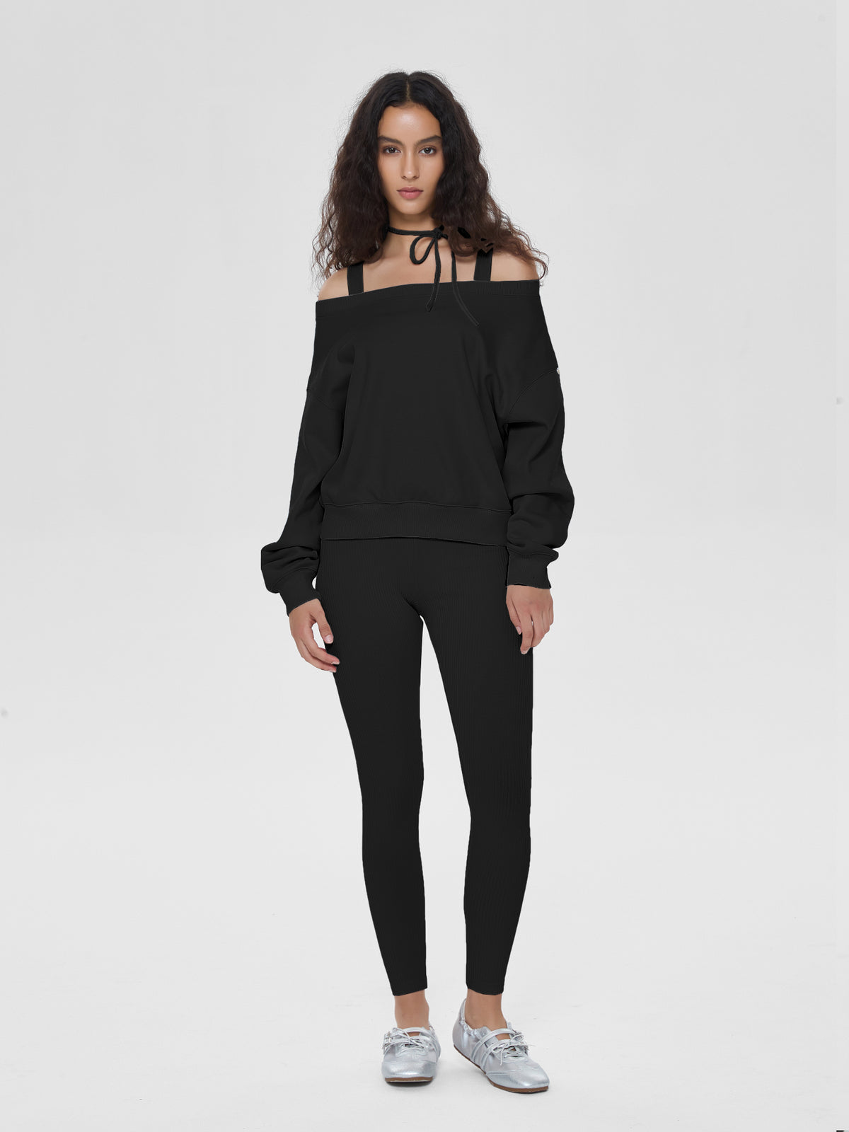 Cubby Off-Shoulder Sweatshirt