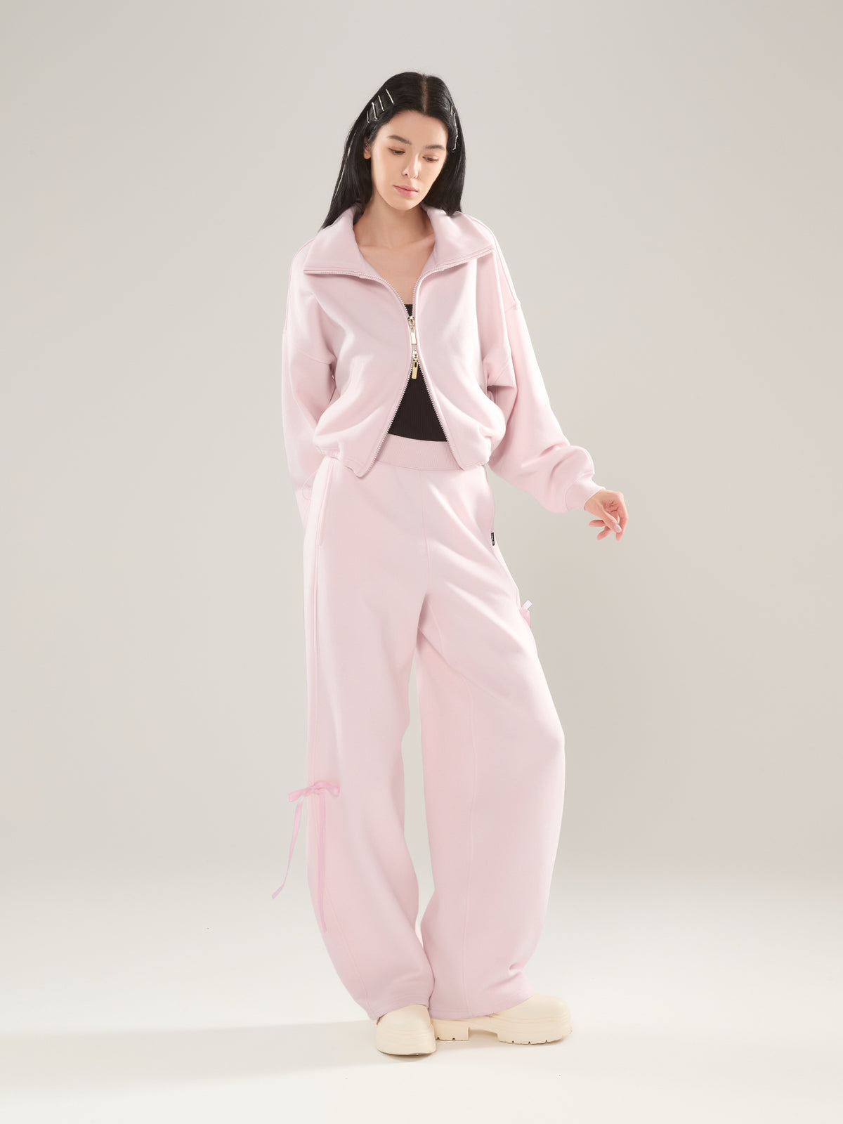 🎀 Cubby Barrel Leg Pants, High Waisted