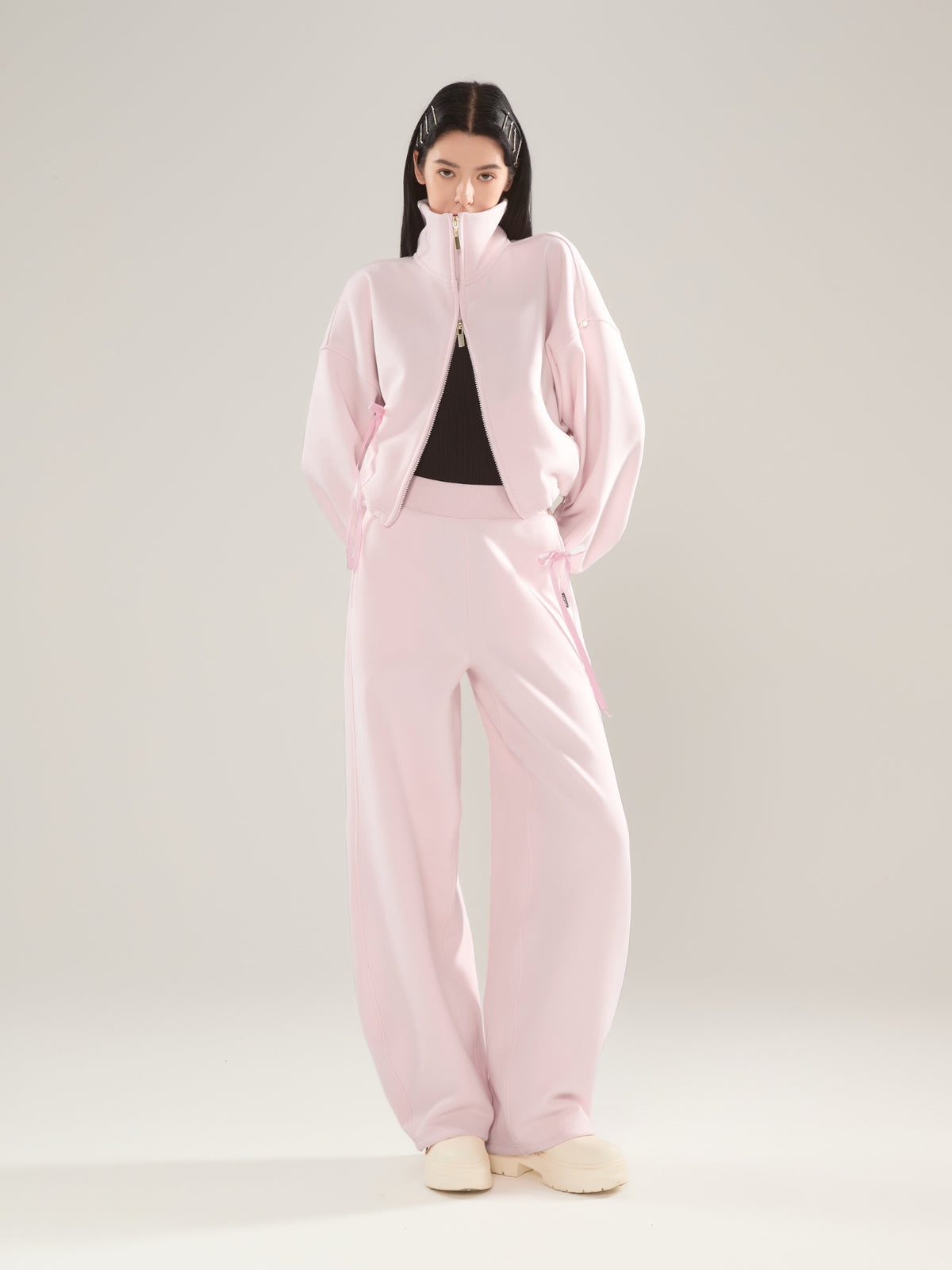 🎀 Cubby Barrel Leg Pants, High Waisted