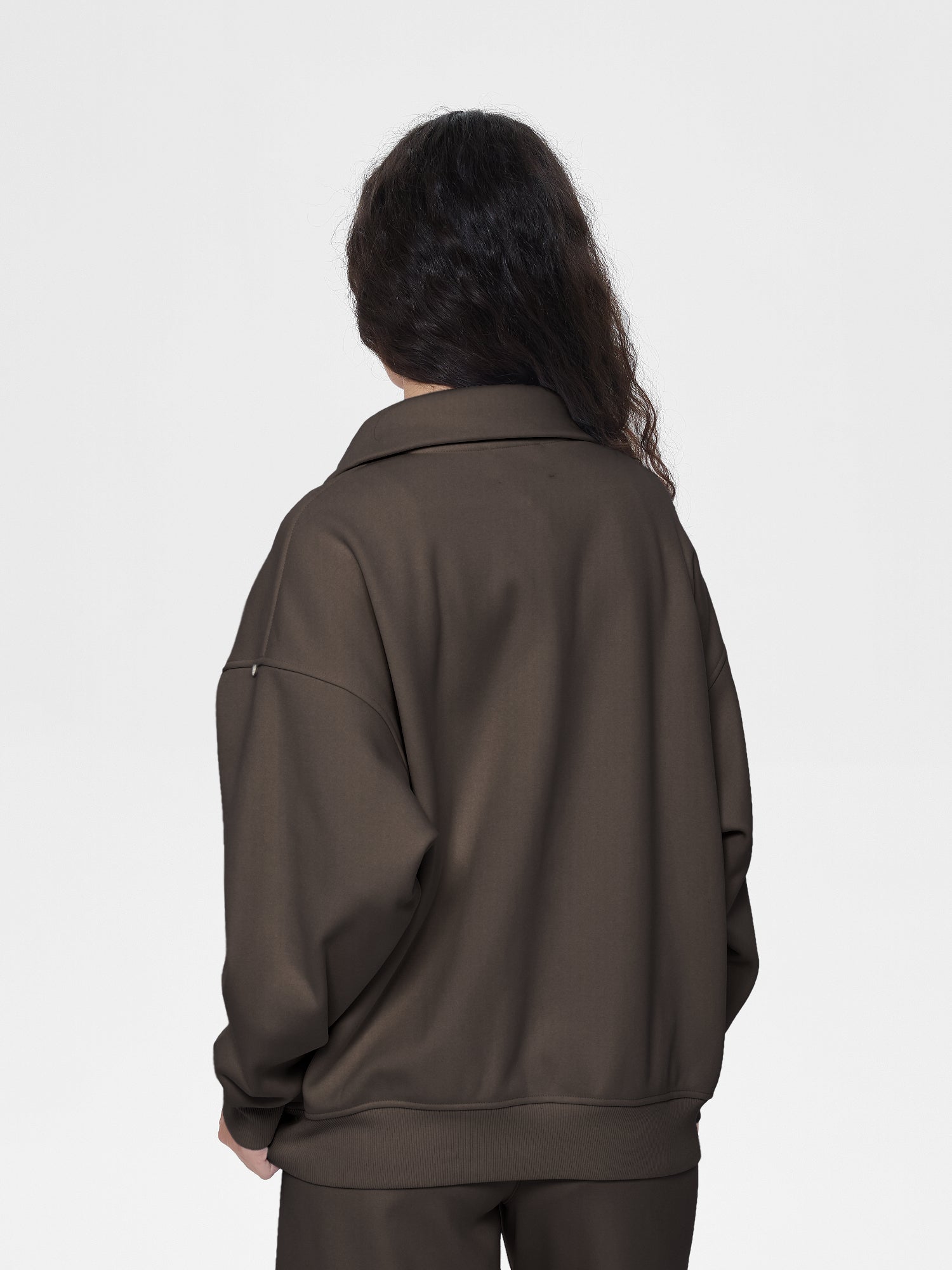 Cubby Half Zip-up Sweatshirt, Oversized