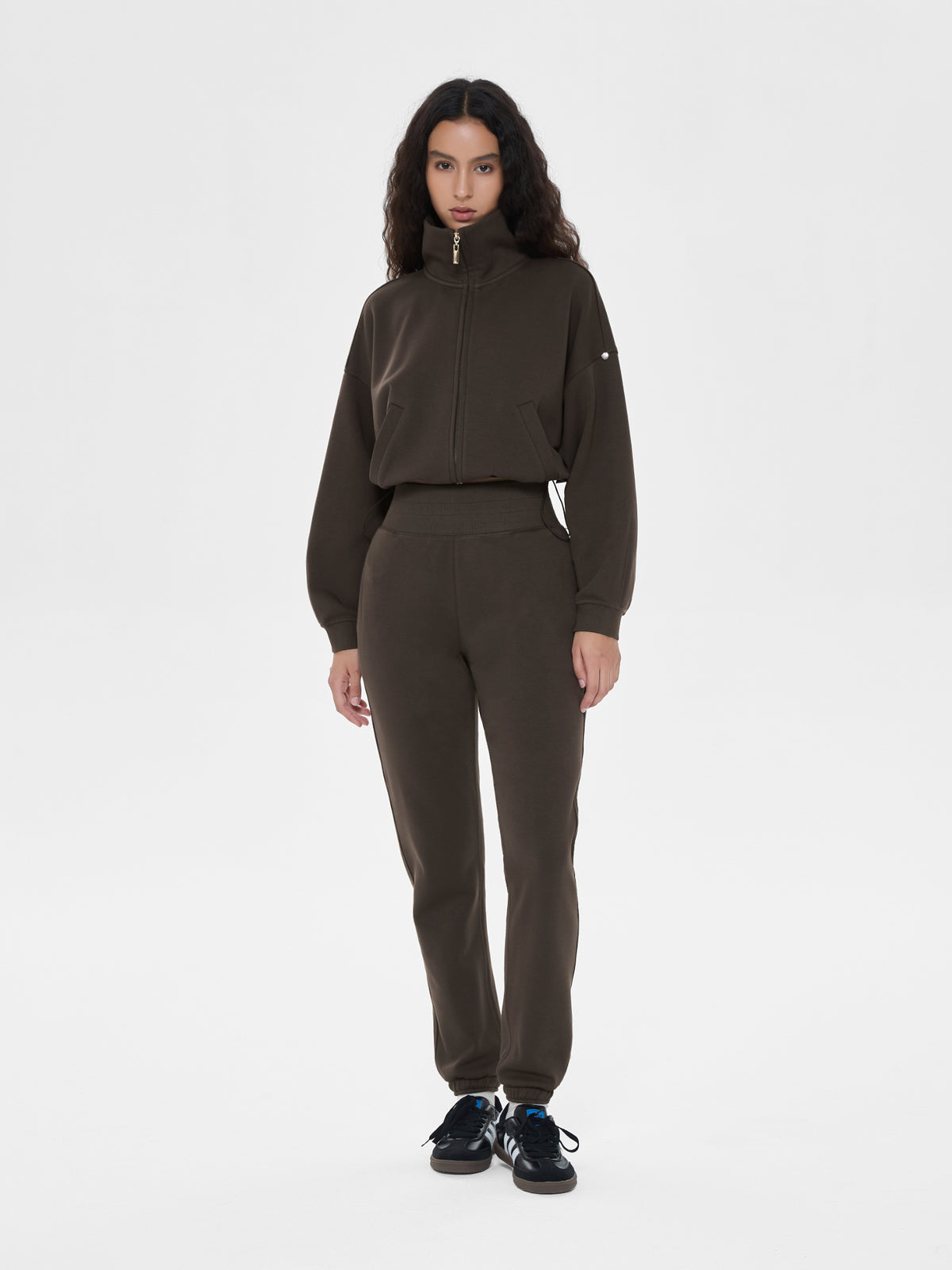Cubby Mockneck Zip-Up, Cropped