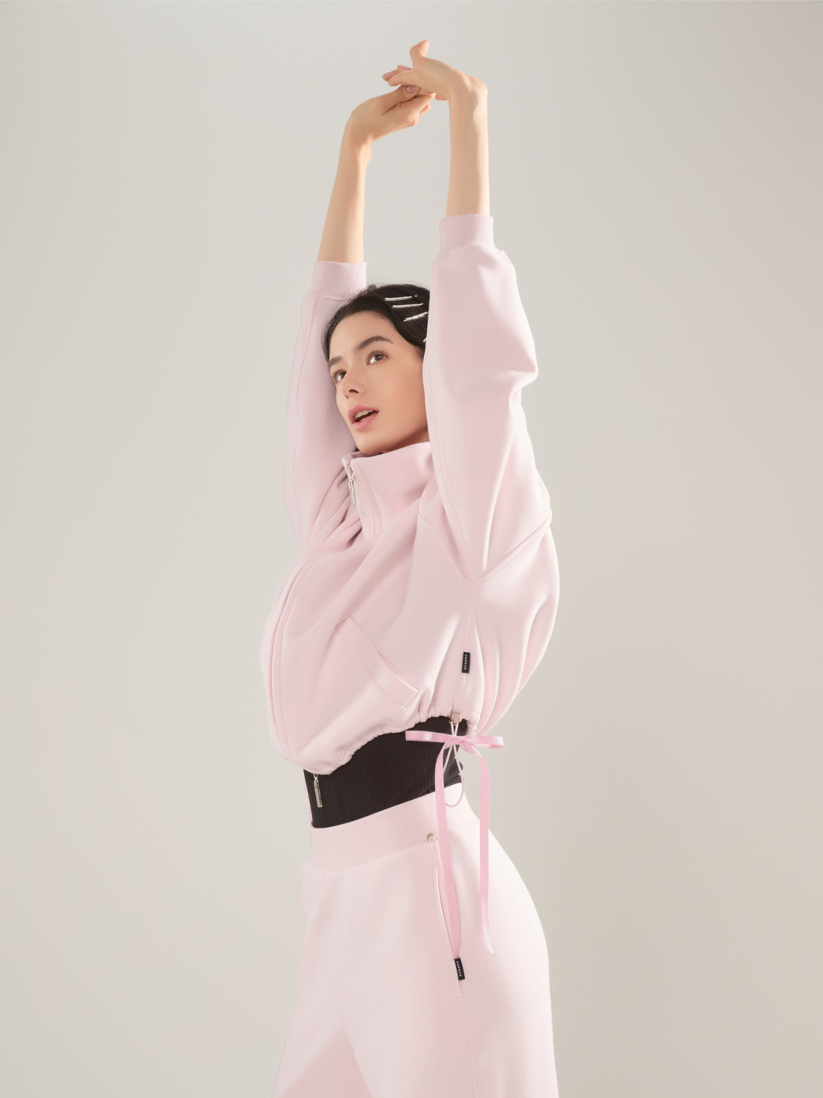 🎀 Cubby Mockneck Zip-Up, Cropped