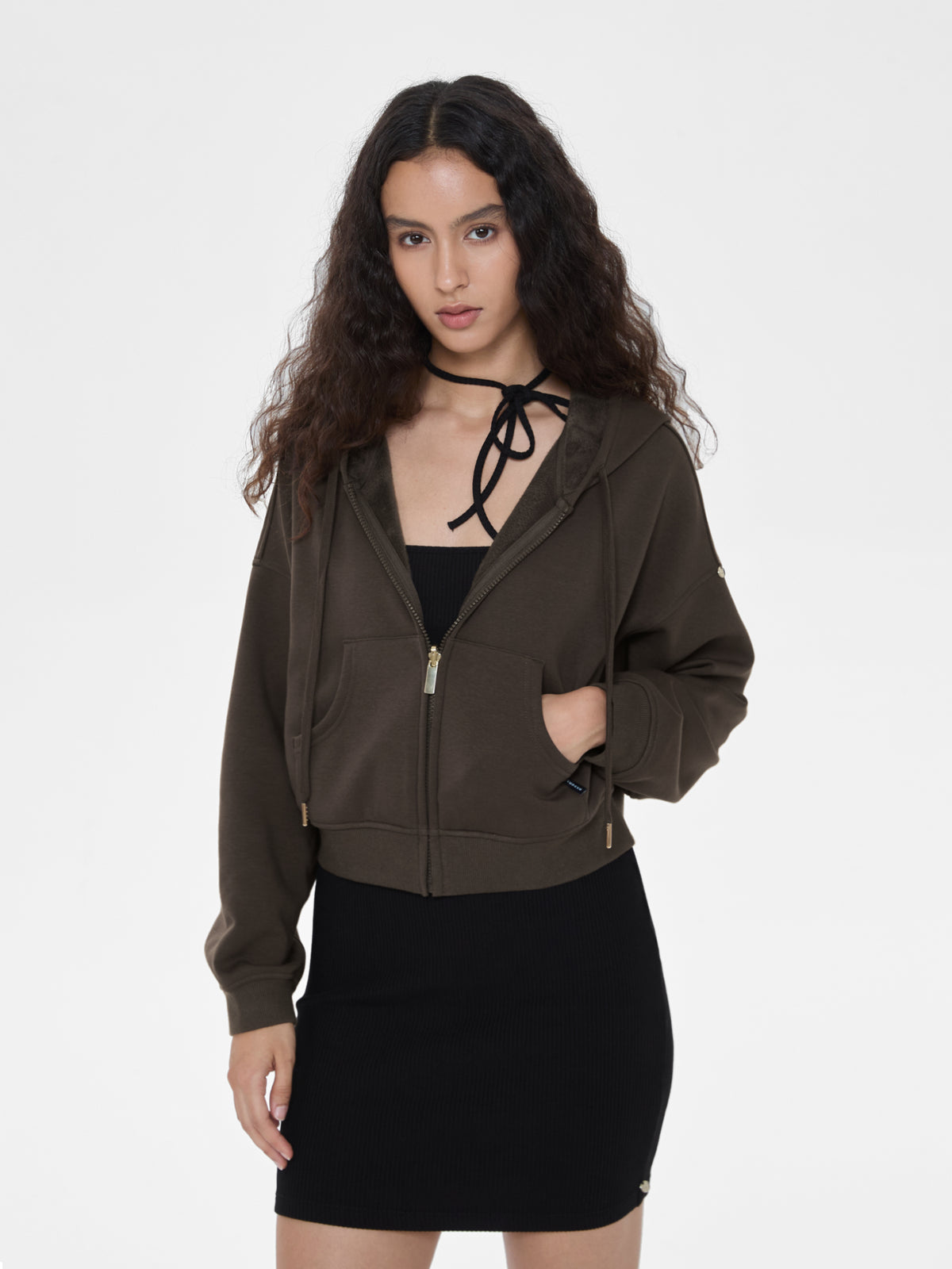 Cubby Zip Up Hoodie - Cropped & Reversible