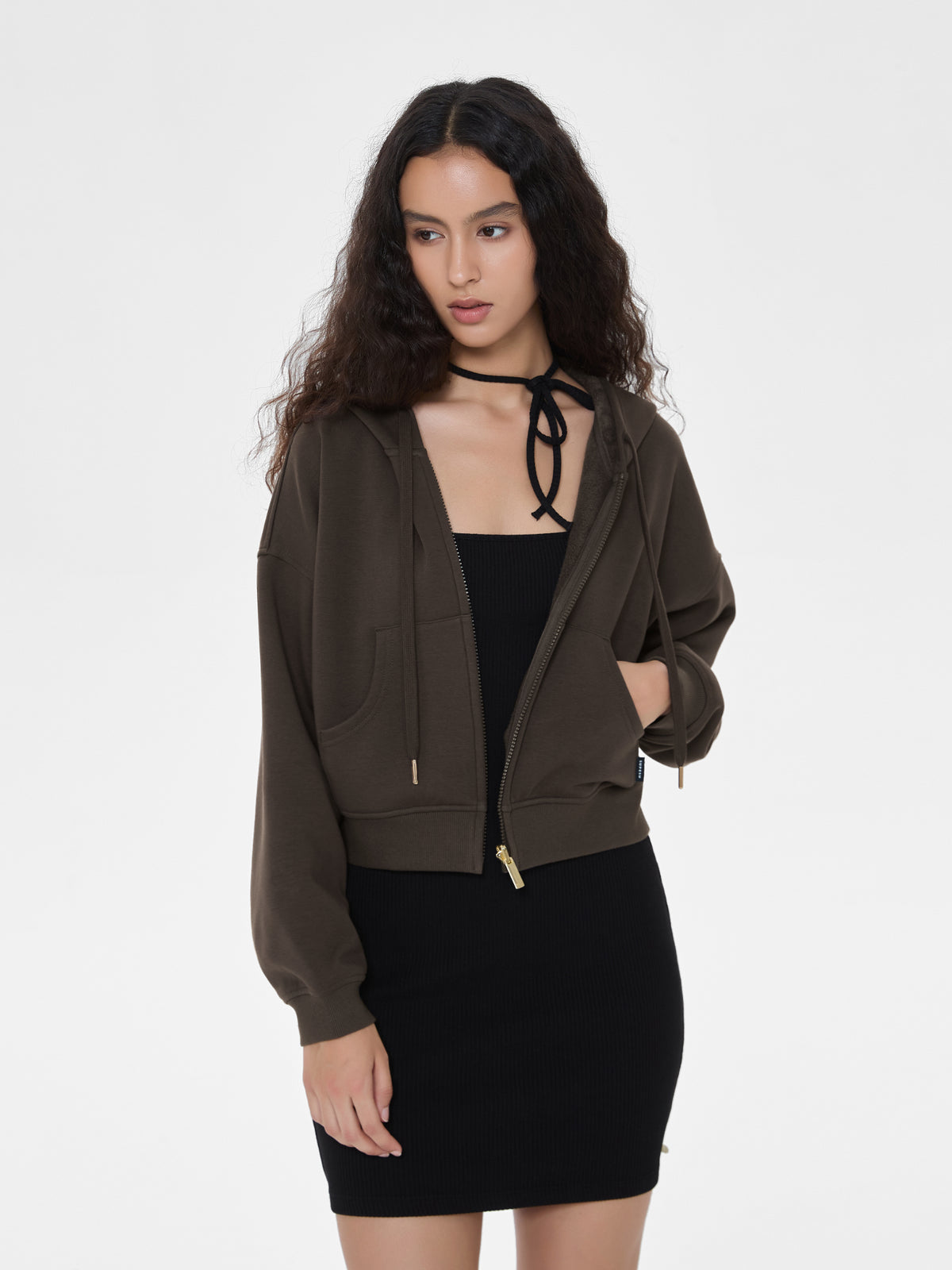 Cubby Zip Up Hoodie - Cropped & Reversible