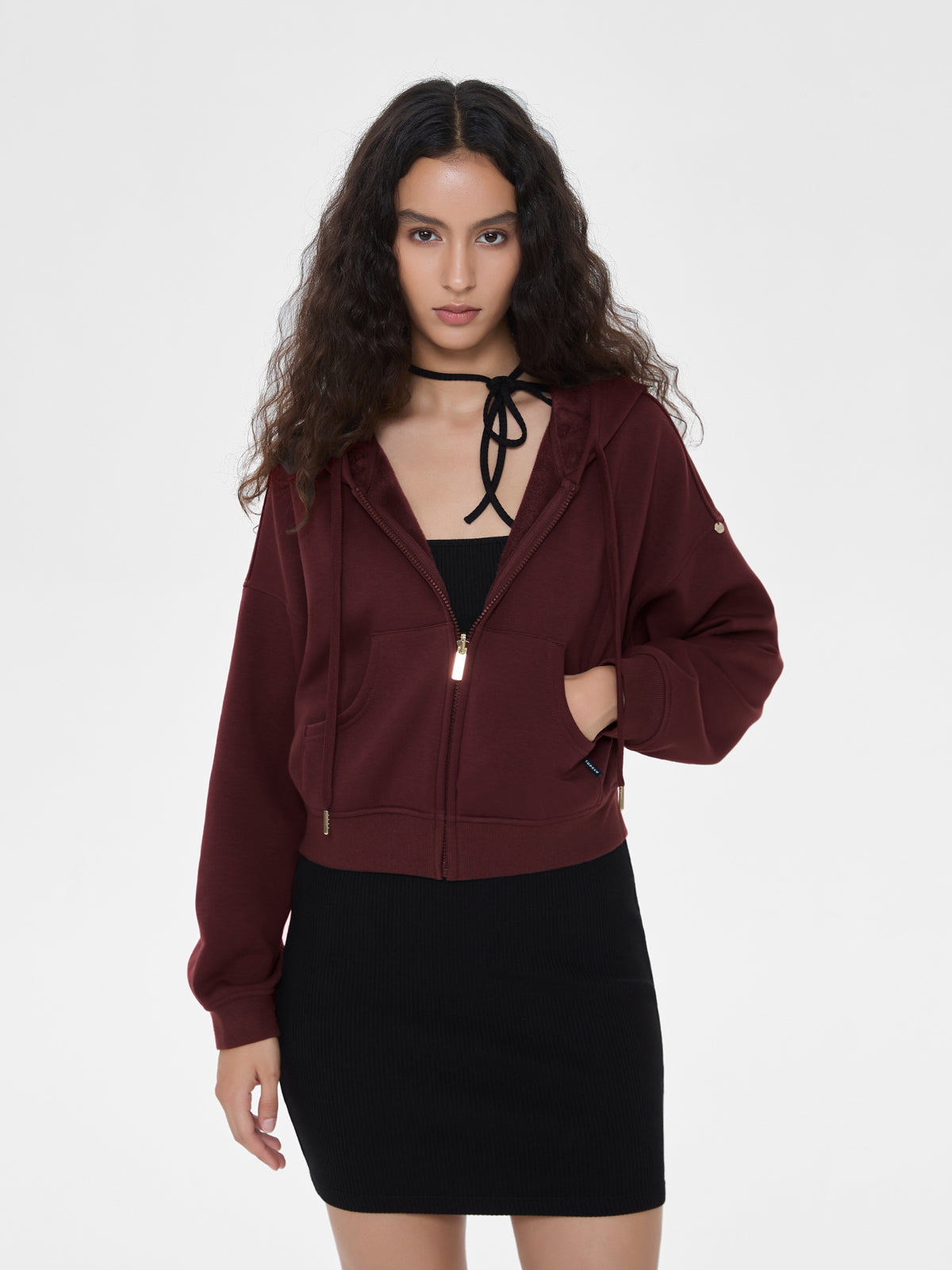 Cubby Zip Up Hoodie - Cropped & Reversible