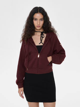 Cubby Zip Up Hoodie - Cropped & Reversible