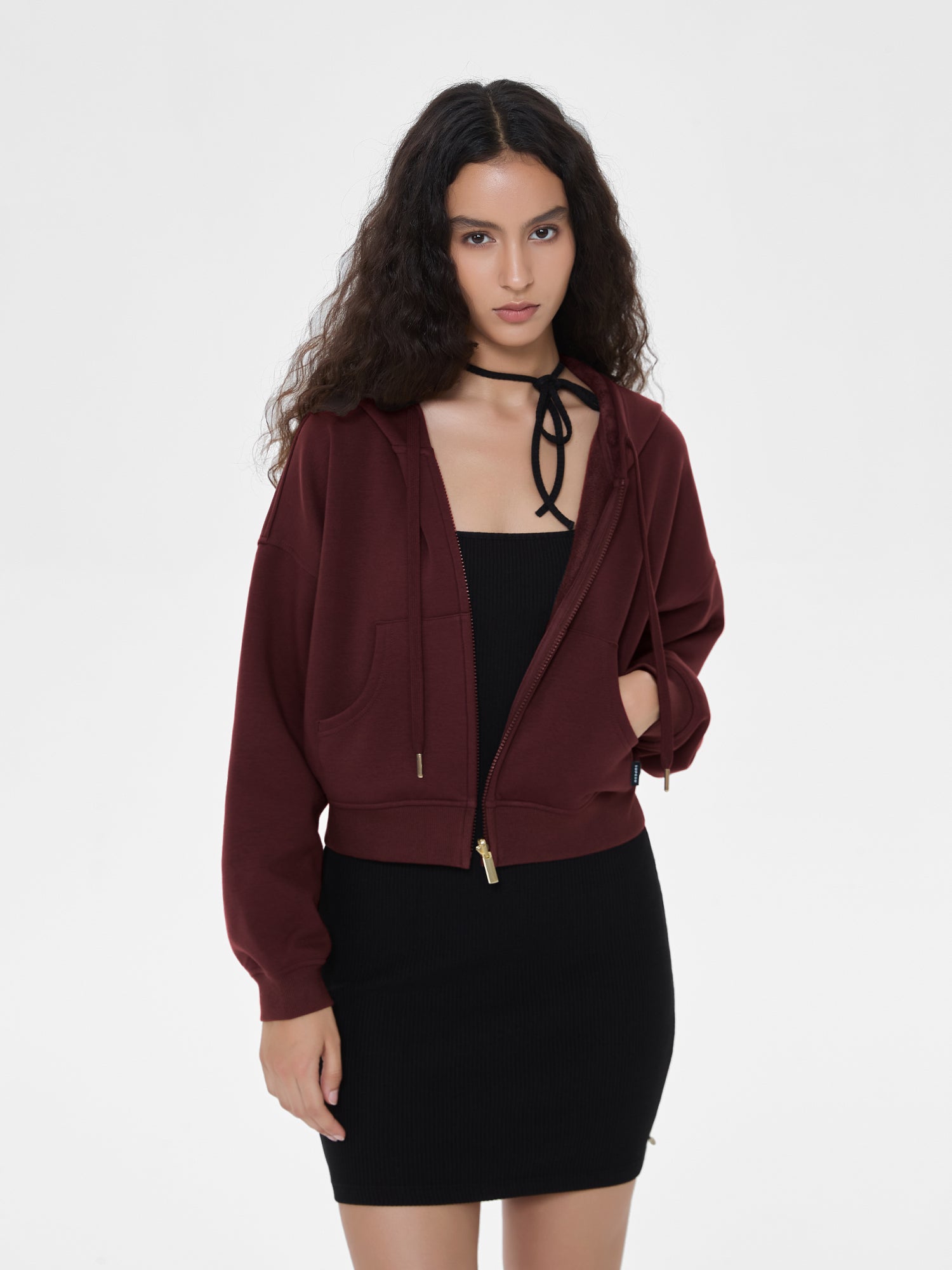 Cubby Zip Up Hoodie - Cropped & Reversible