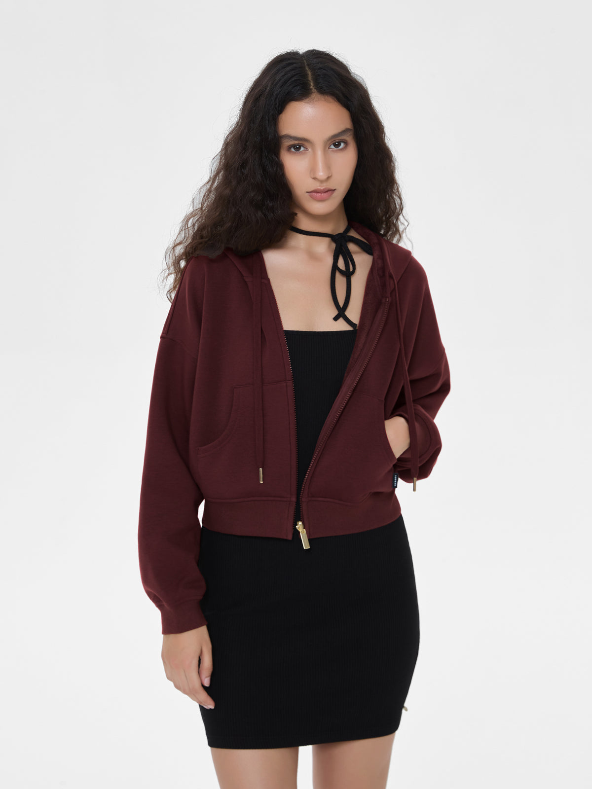 Cubby Zip Up Hoodie - Cropped & Reversible