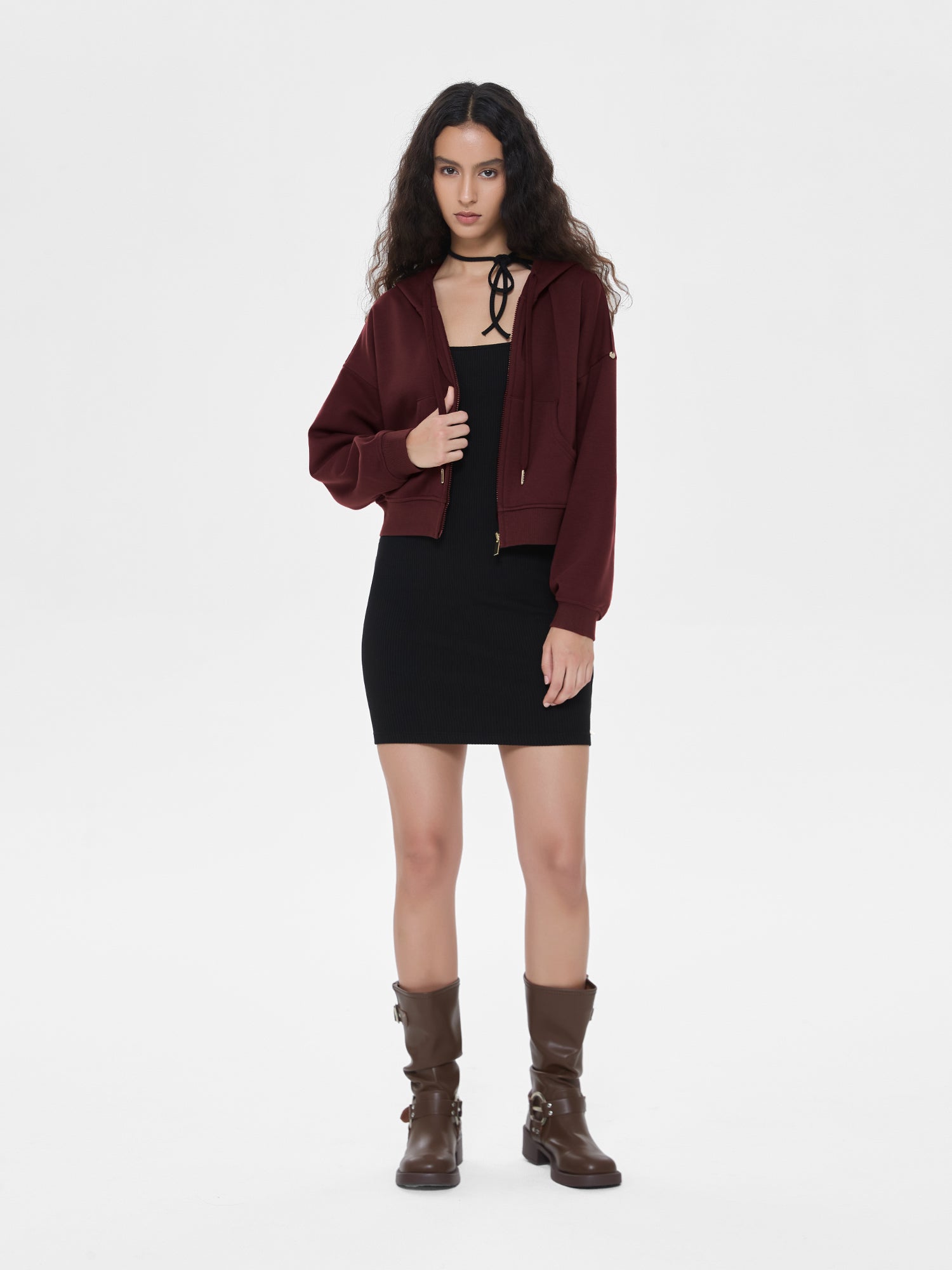 Cubby Zip Up Hoodie - Cropped & Reversible
