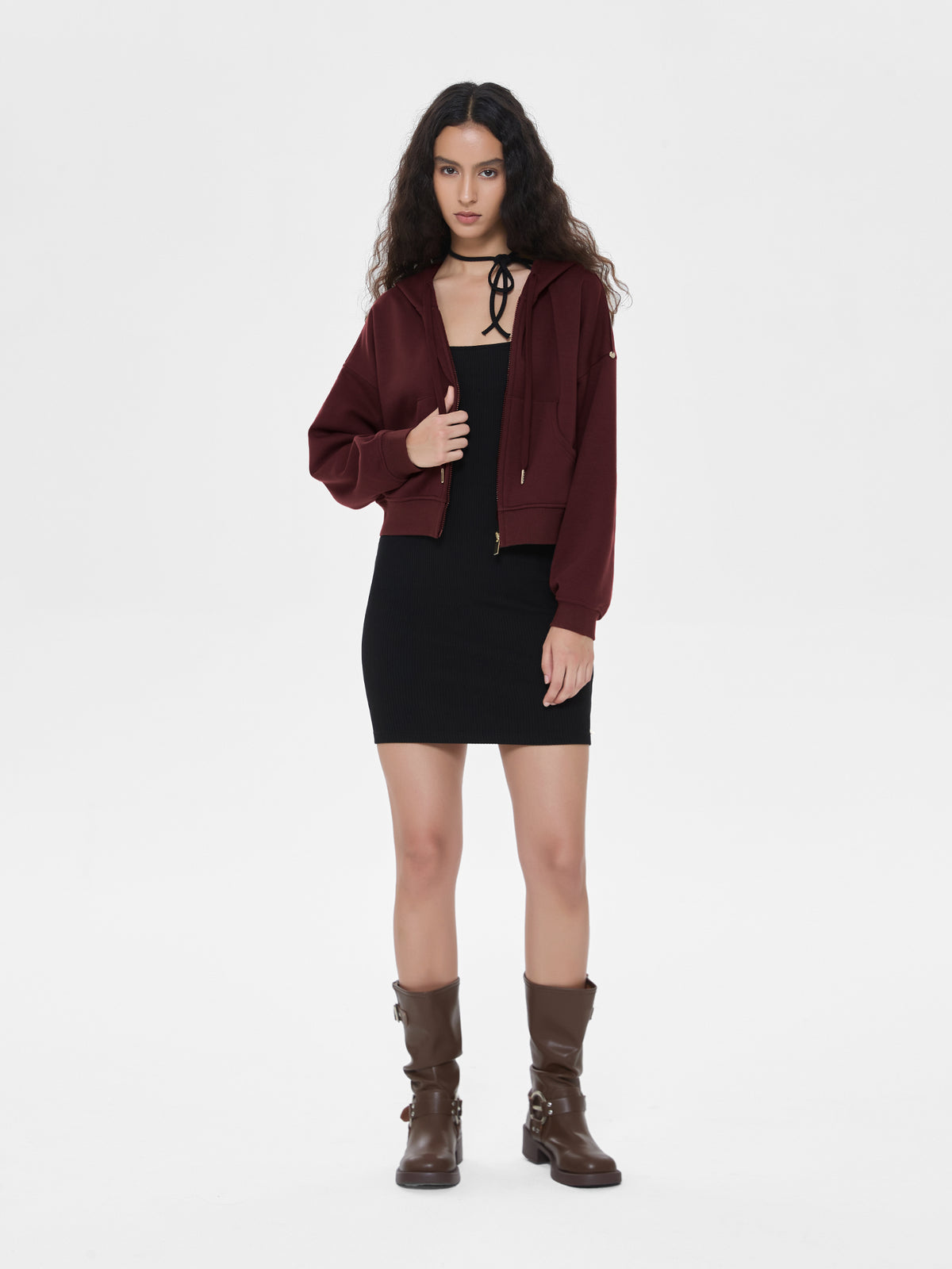 Cubby Zip Up Hoodie - Cropped & Reversible