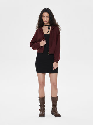 Cubby Zip Up Hoodie - Cropped & Reversible