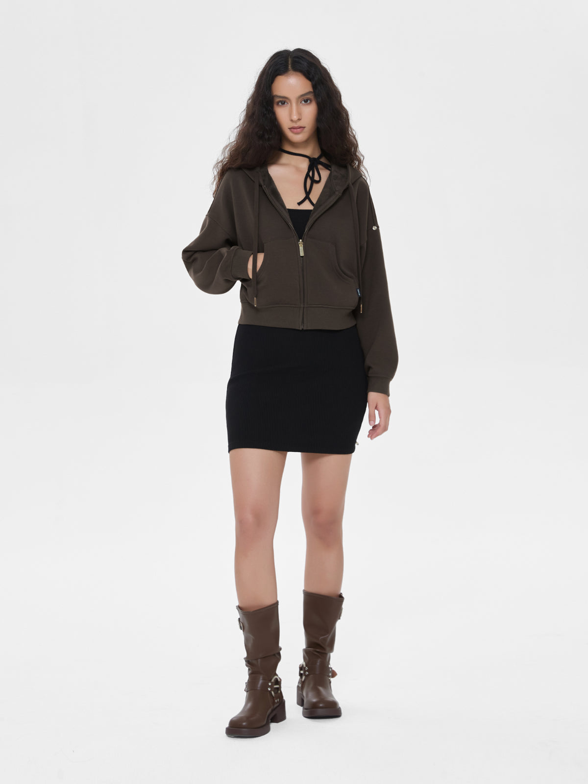 Cubby Zip Up Hoodie - Cropped & Reversible
