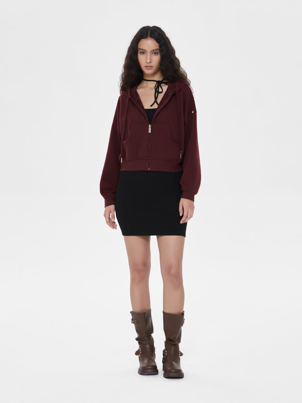 Cubby Zip Up Hoodie - Cropped & Reversible