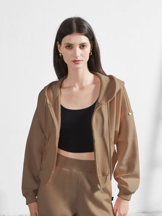 Cubby Zip Up Hoodie - Cropped & Reversible