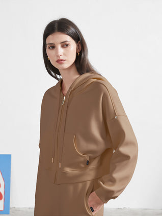 Cubby Zip Up Hoodie - Cropped & Reversible