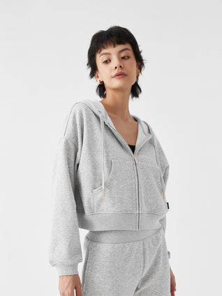 Cubby Zip Up Hoodie - Cropped & Reversible