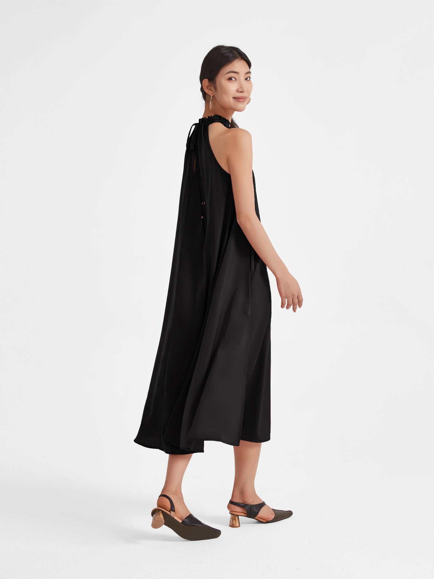 Rosa Halter Neck Dress | Upgraded 140g Satin