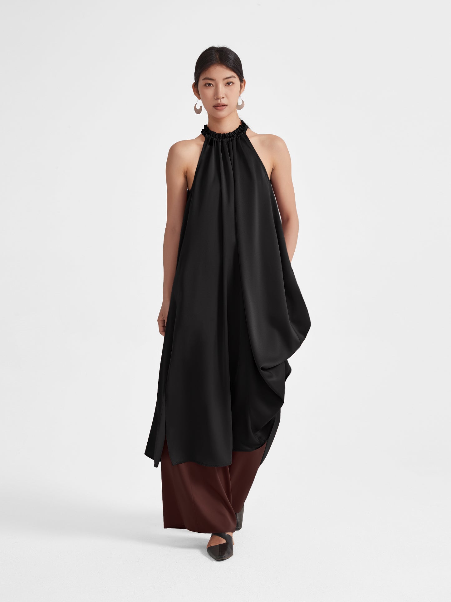 Rosa Halter Neck Dress | Upgraded 140g Satin