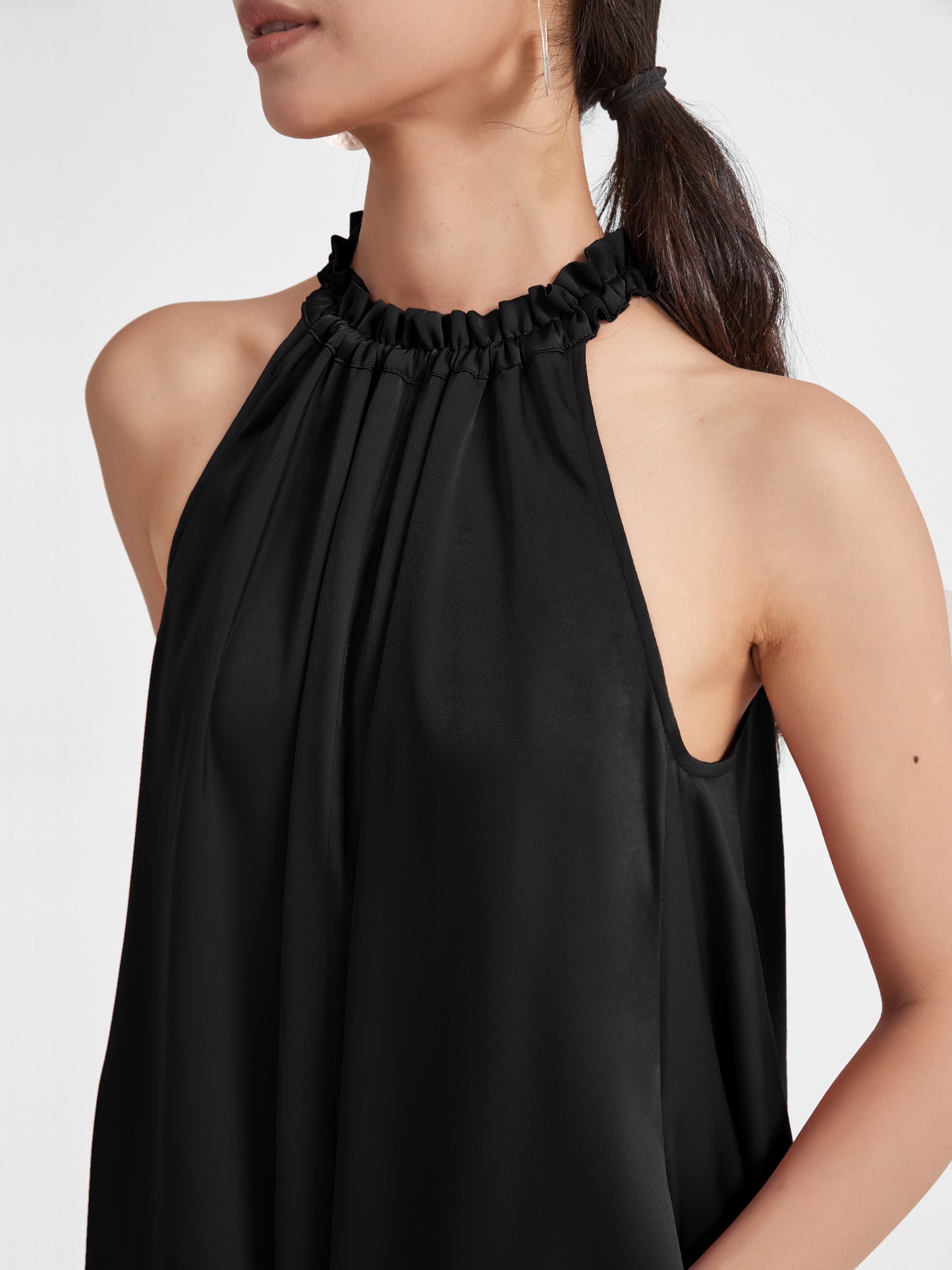 Rosa Halter Neck Dress | Upgraded 140g Satin