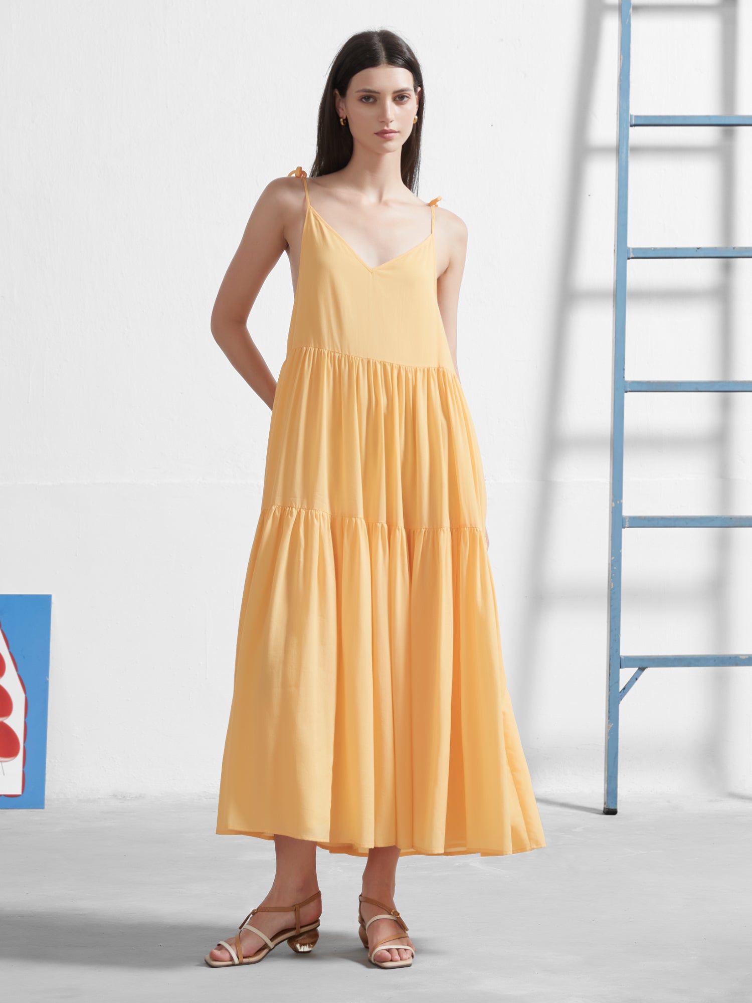 Sunflower Dress | Maxi Dress | SUPESU Sunshine Yellow / REGULAR | 5'4