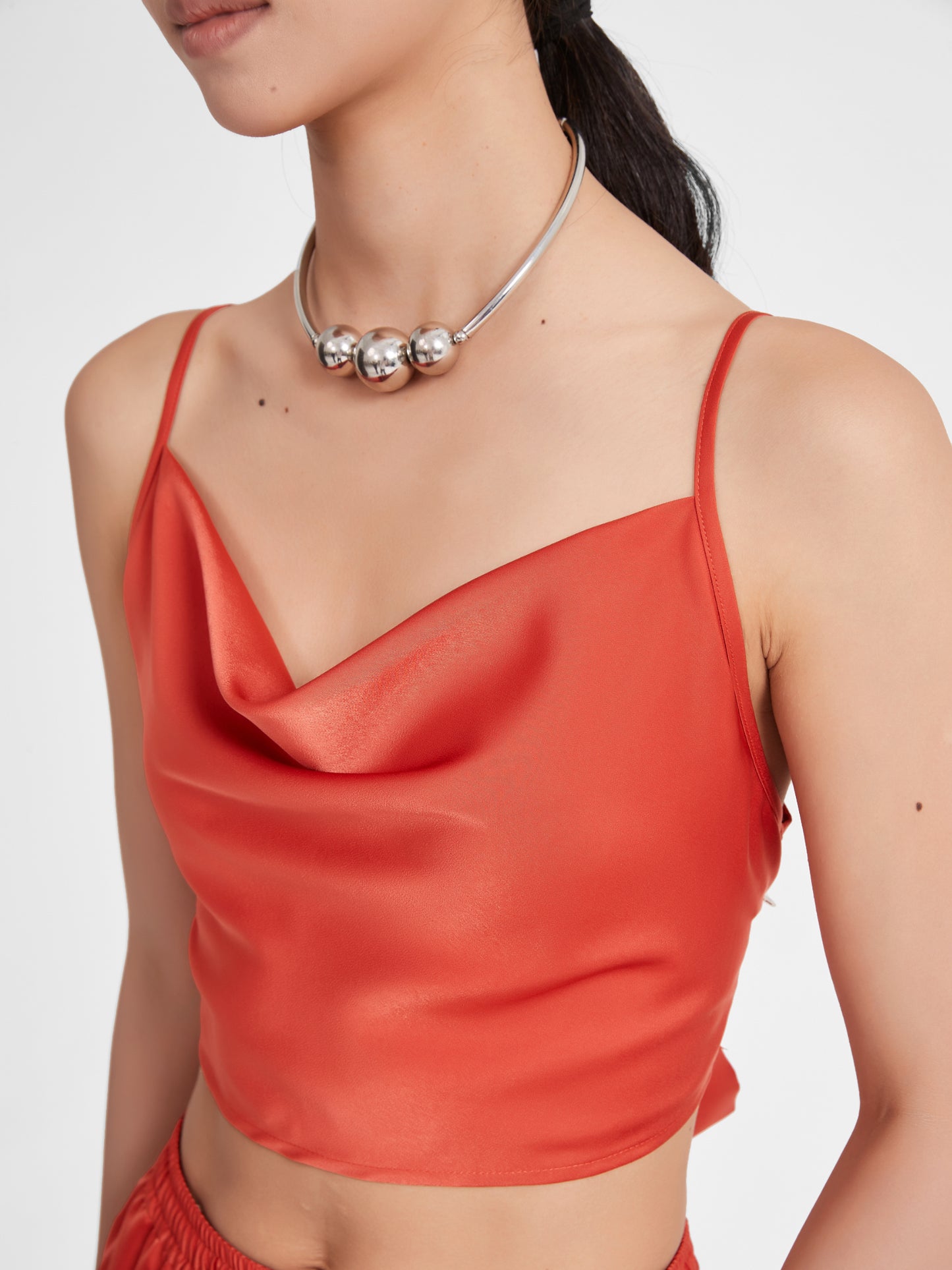 Eden Top, Cropped | Upgraded 140g Satin