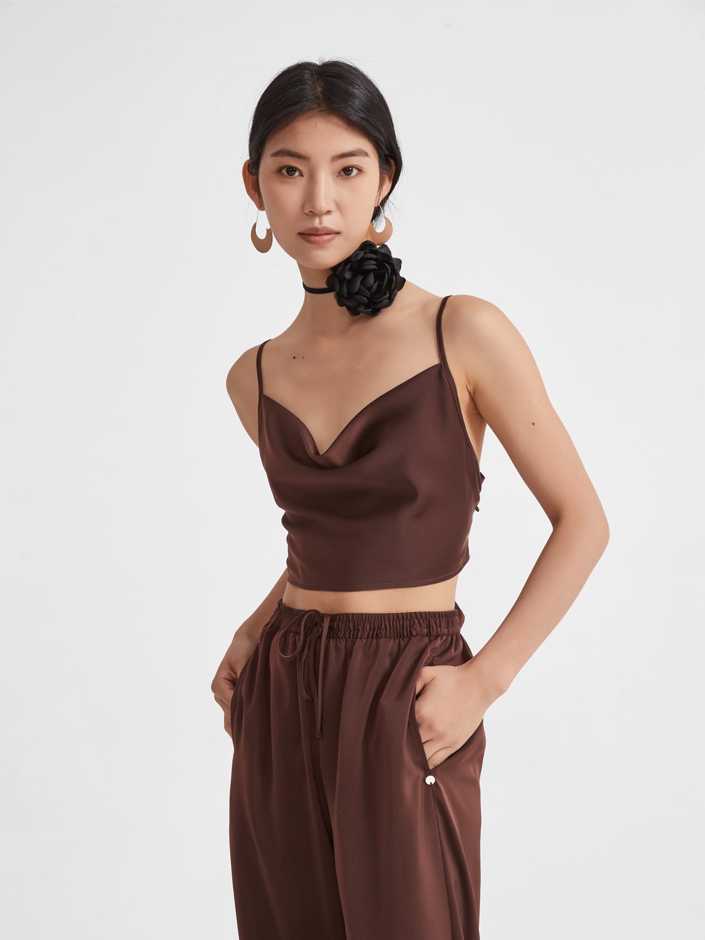 Eden Top, Cropped | Upgraded 140g Satin
