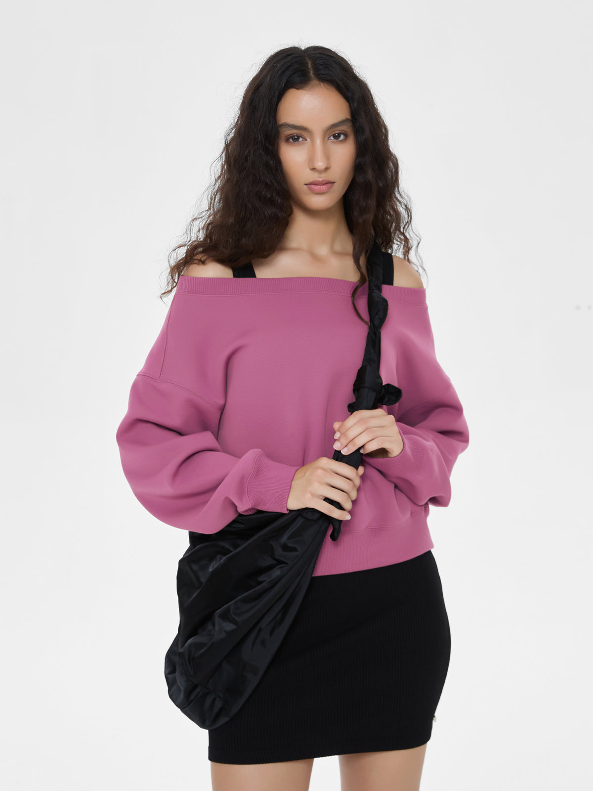 Cubby Off-Shoulder Sweatshirt