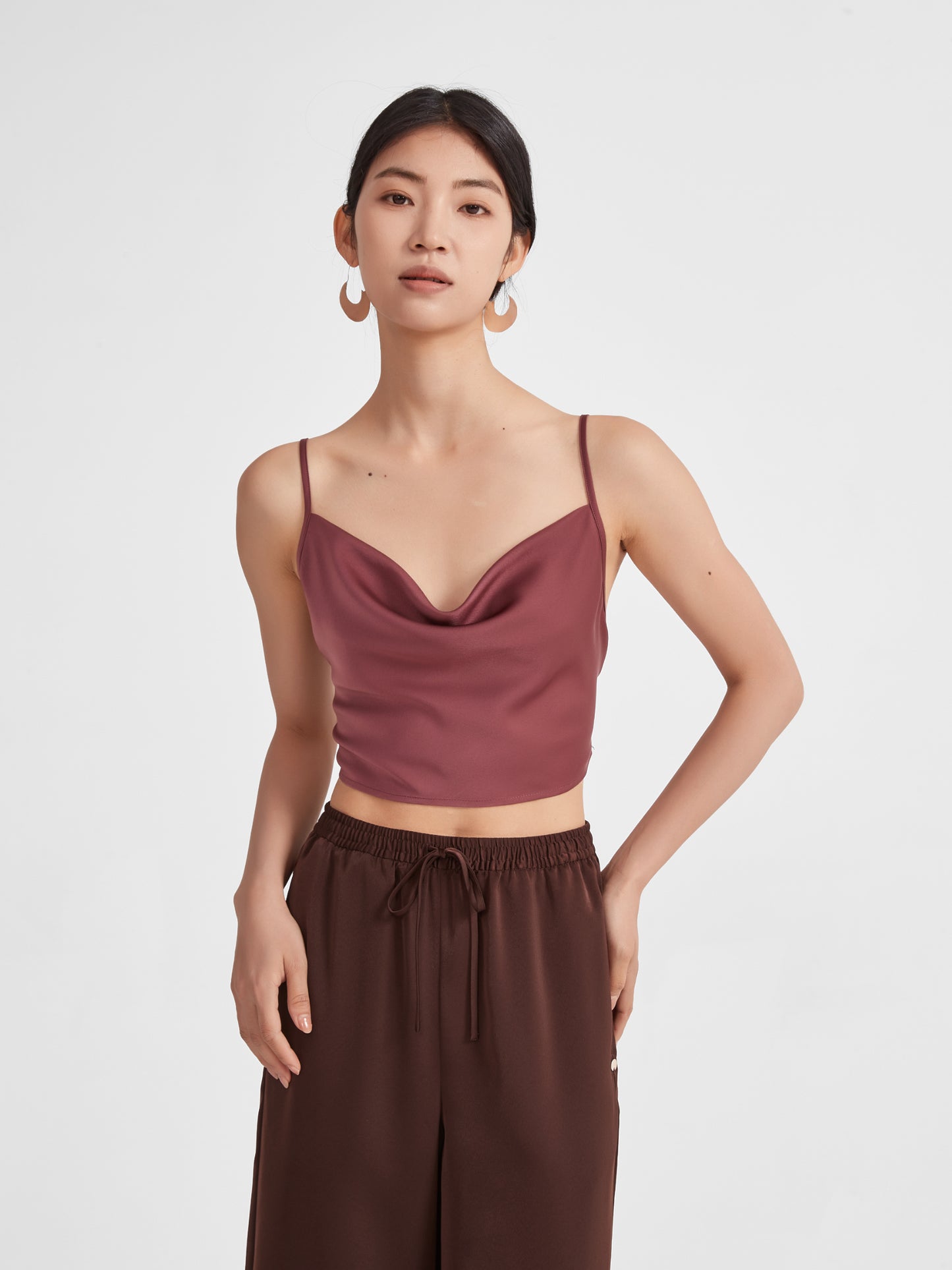 Eden Top, Cropped | Upgraded 140g Satin