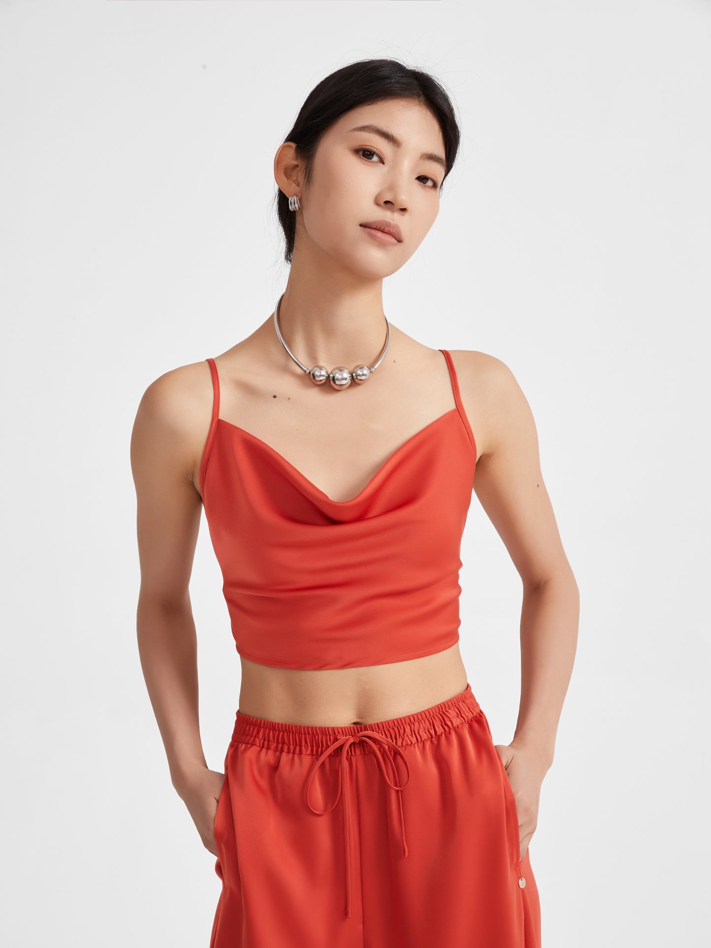 Eden Top, Cropped | Upgraded 140g Satin
