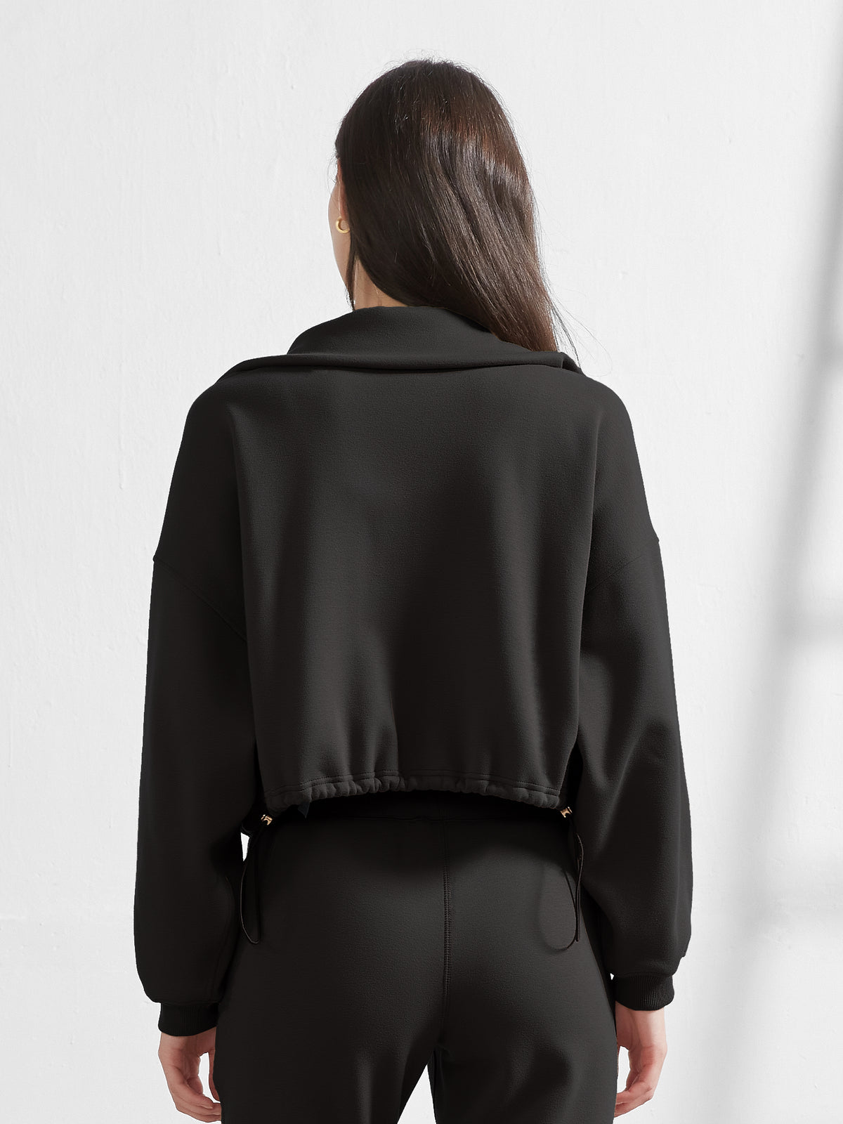 Cubby Mockneck Zip-Up, Cropped