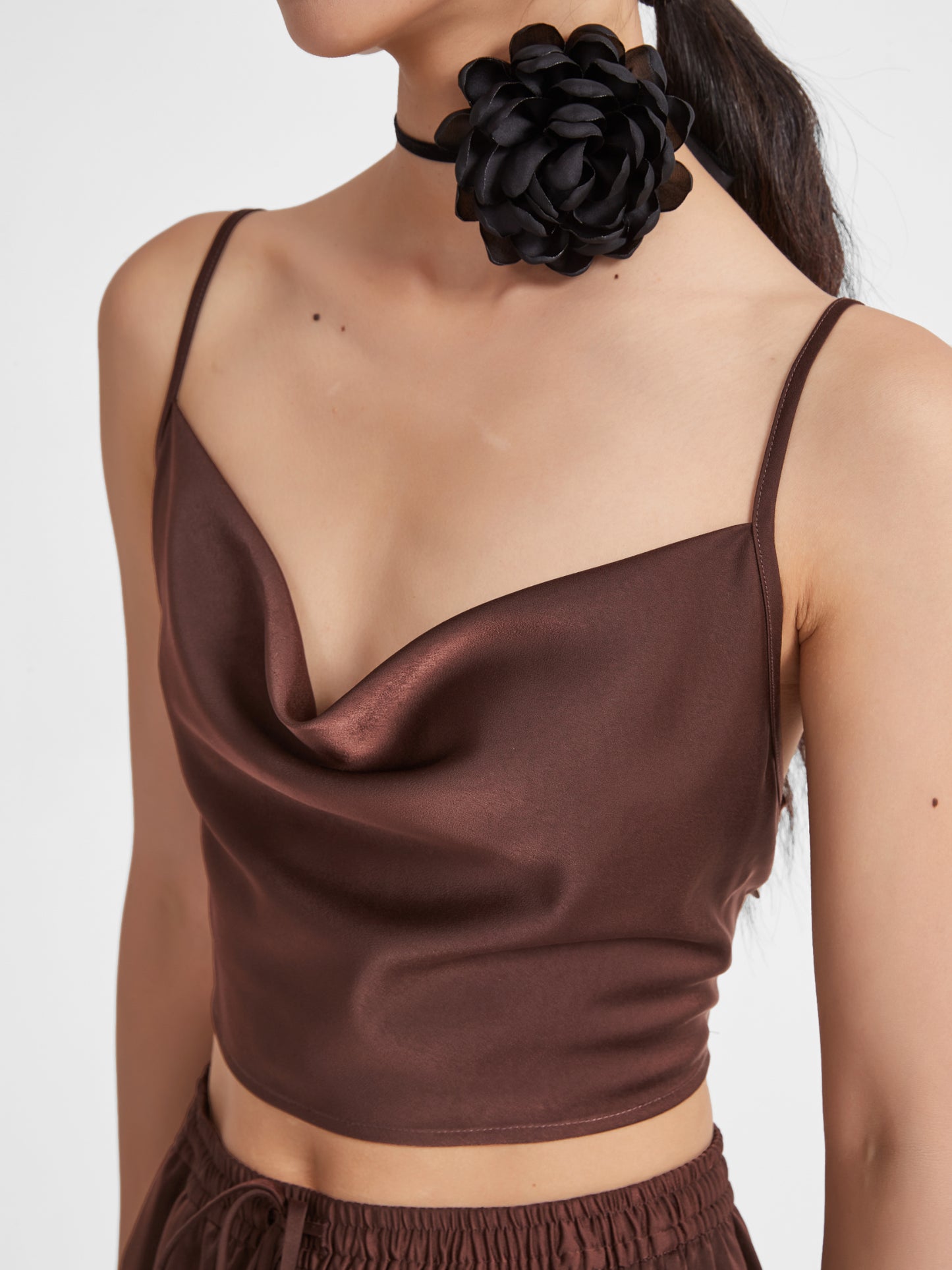Eden Top, Cropped | Upgraded 140g Satin
