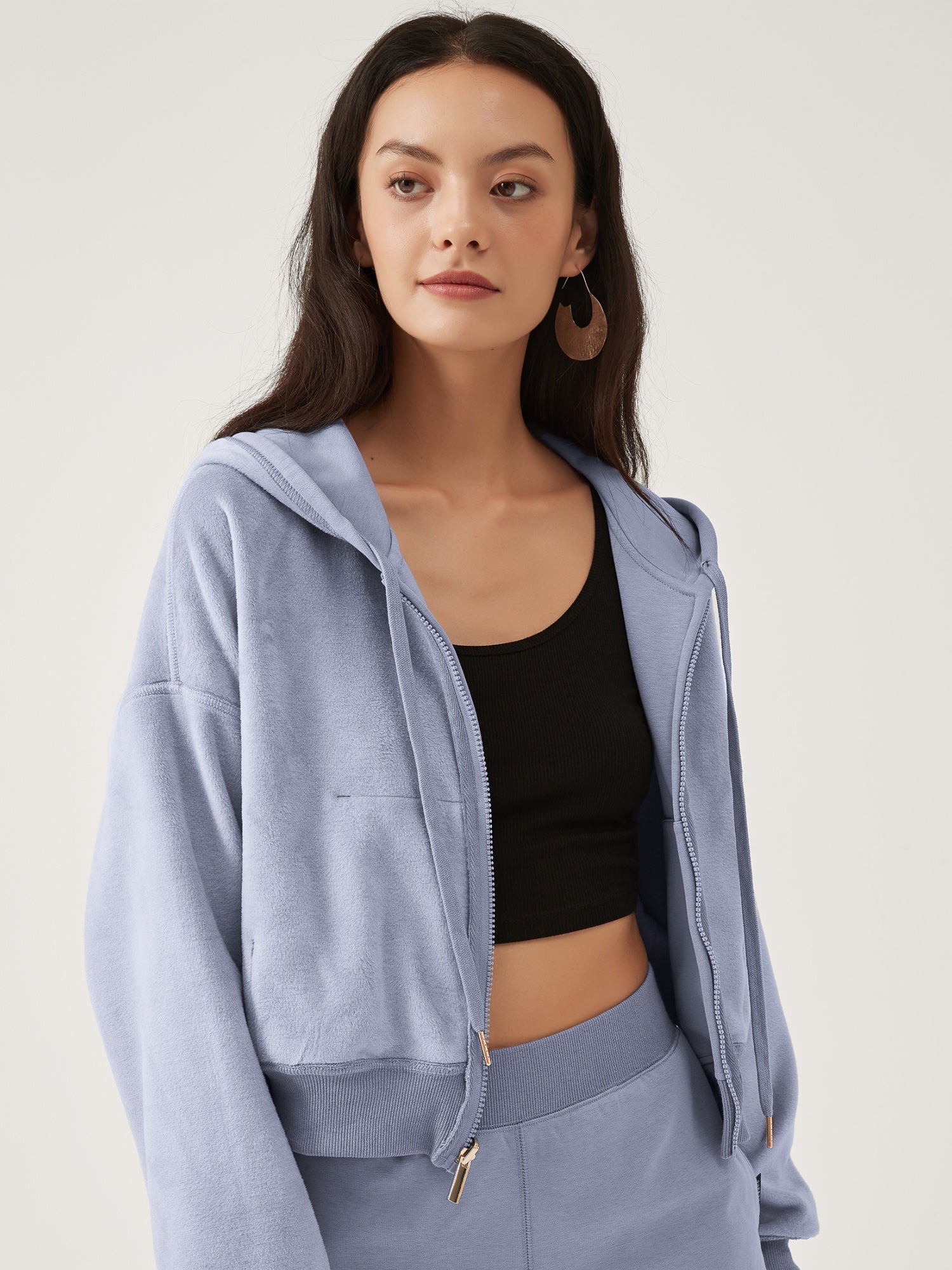 Cubby Zip Up Hoodie - Cropped & Reversible