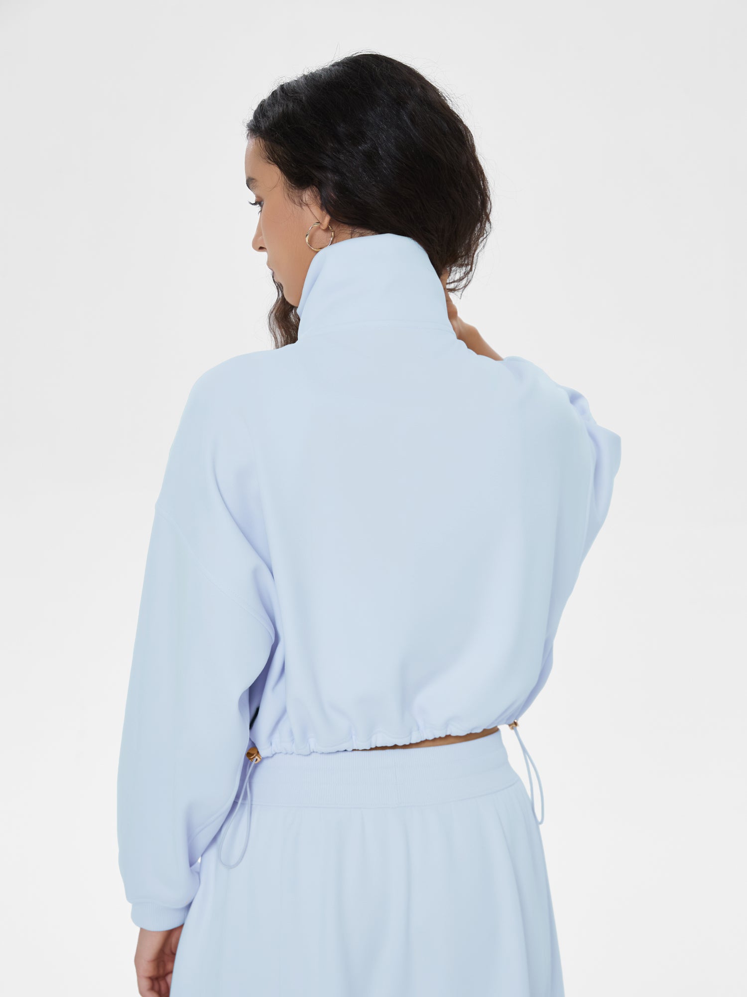 Cubby Mockneck Zip-Up, Cropped