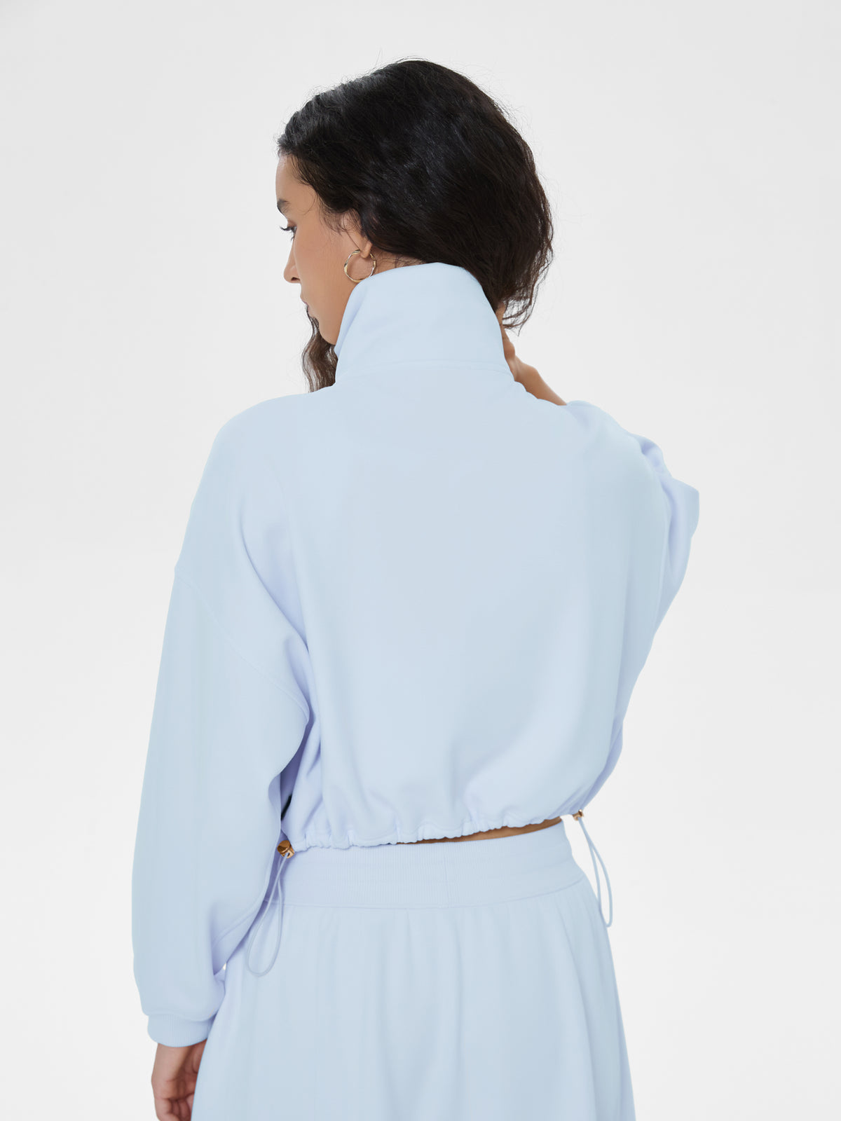 Cubby Mockneck Zip-Up, Cropped