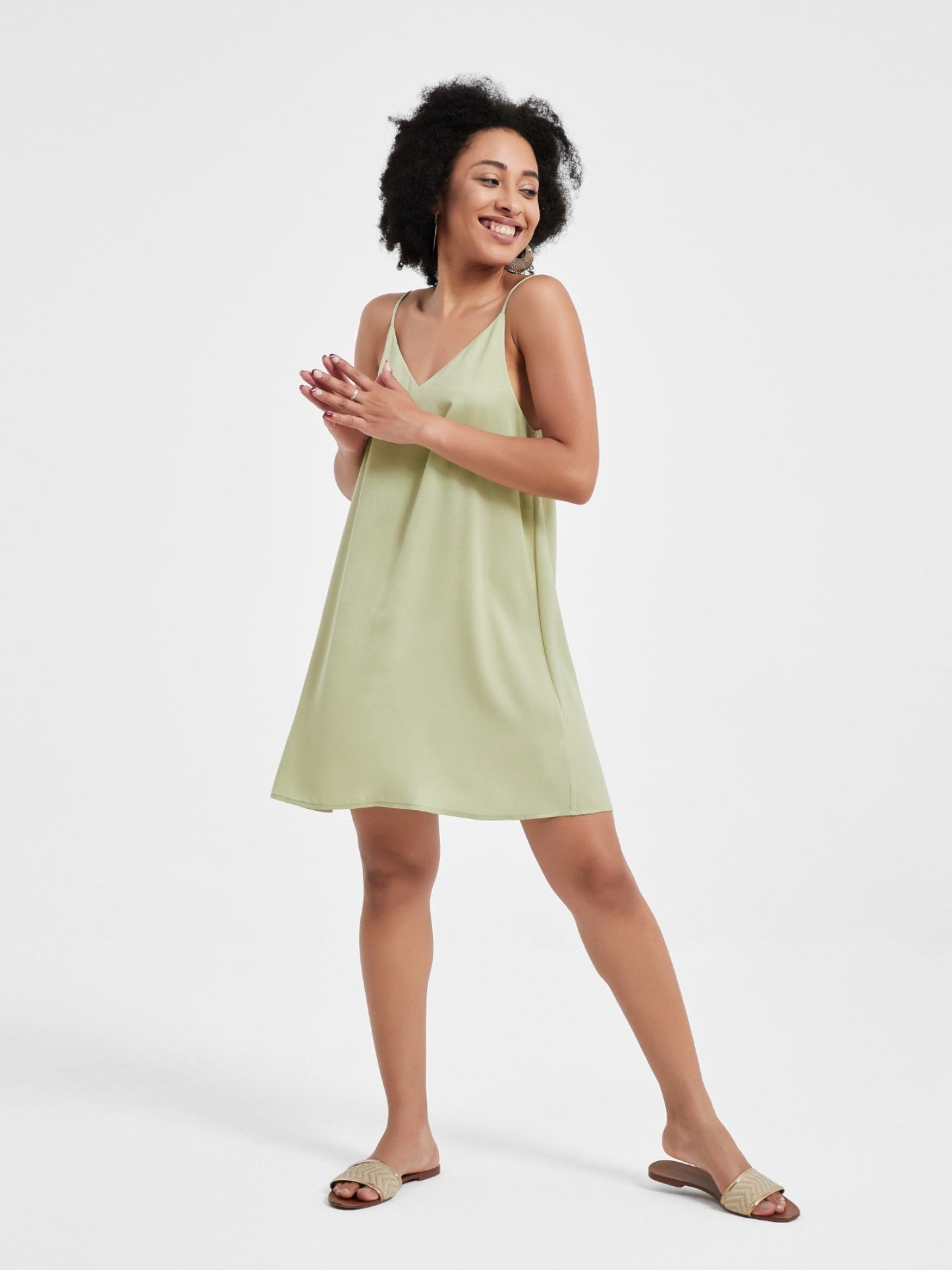 Serena Mini Slip Dress | Muted