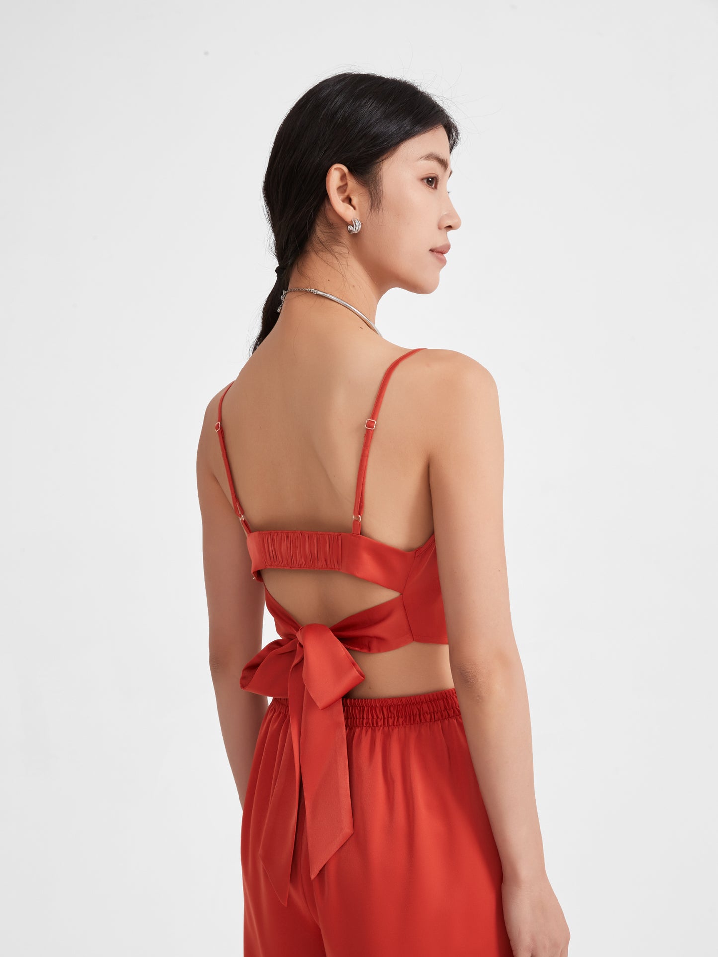 Eden Top, Cropped | Upgraded 140g Satin