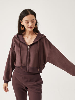Cubby Zip Up Hoodie - Cropped & Reversible