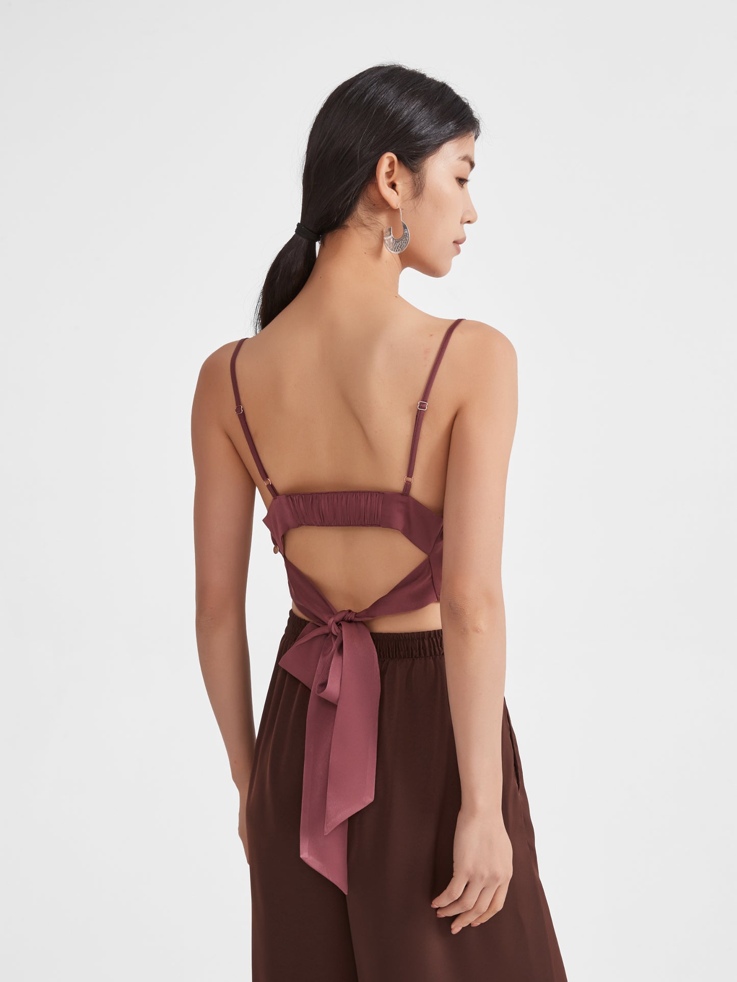 Eden Top, Cropped | Upgraded 140g Satin