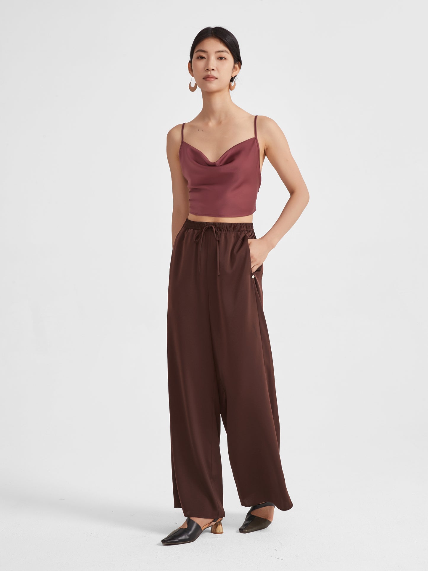 Eden Top, Cropped | Upgraded 140g Satin