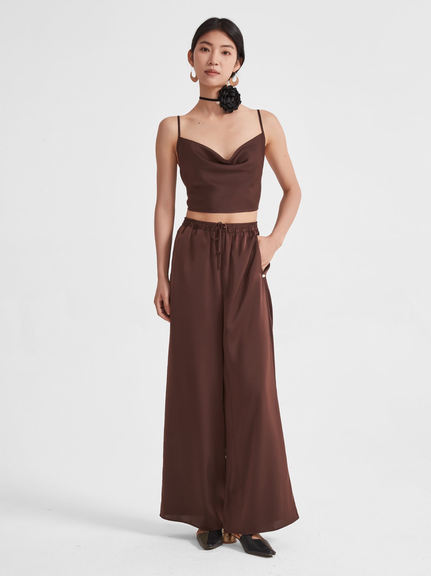Eden Top, Cropped | Upgraded 140g Satin