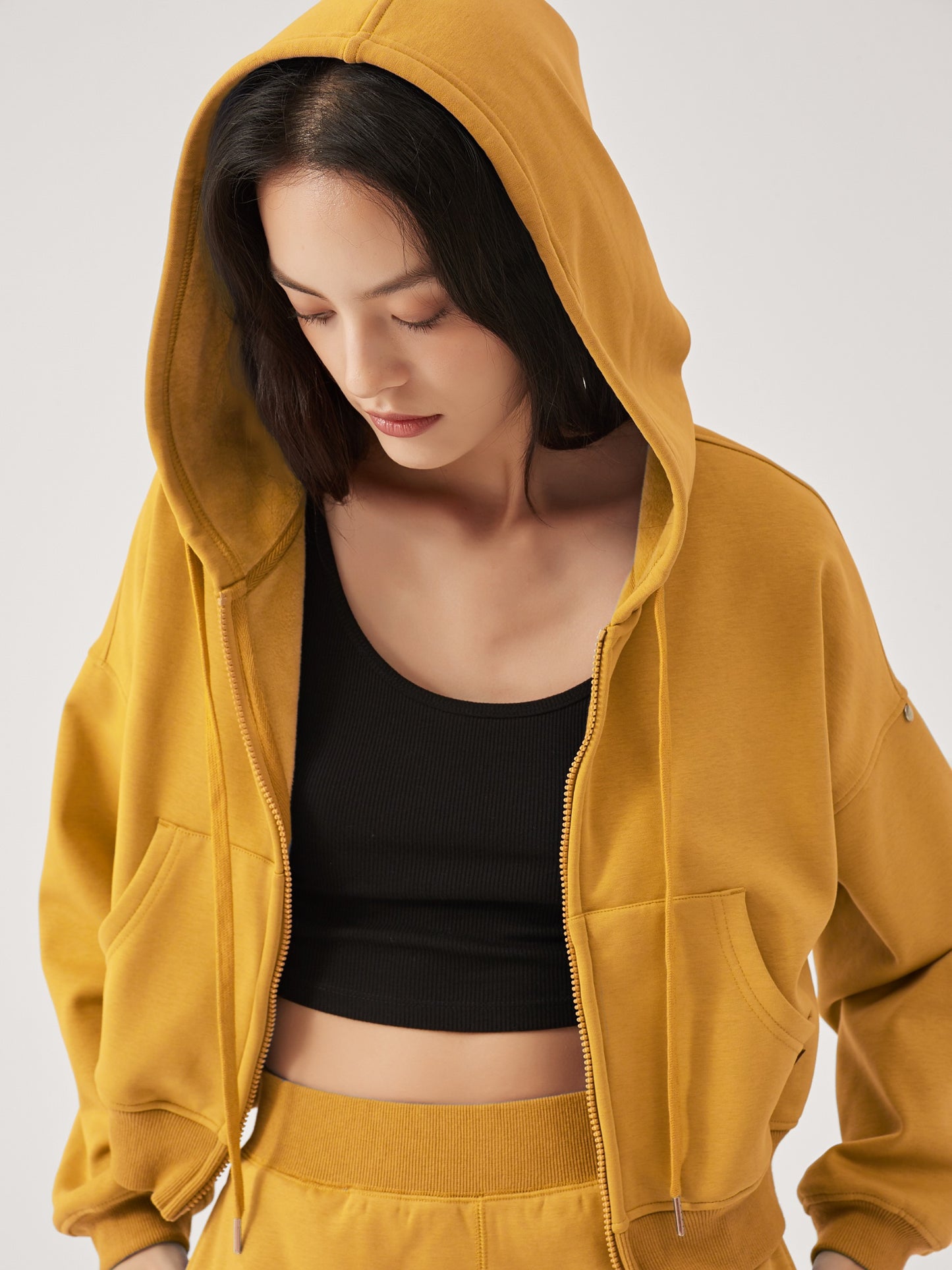 Cubby Zip Up Hoodie - Cropped & Reversible