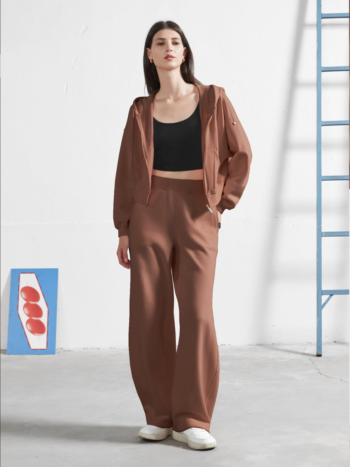 Cubby Barrel Leg Pants, High Waisted