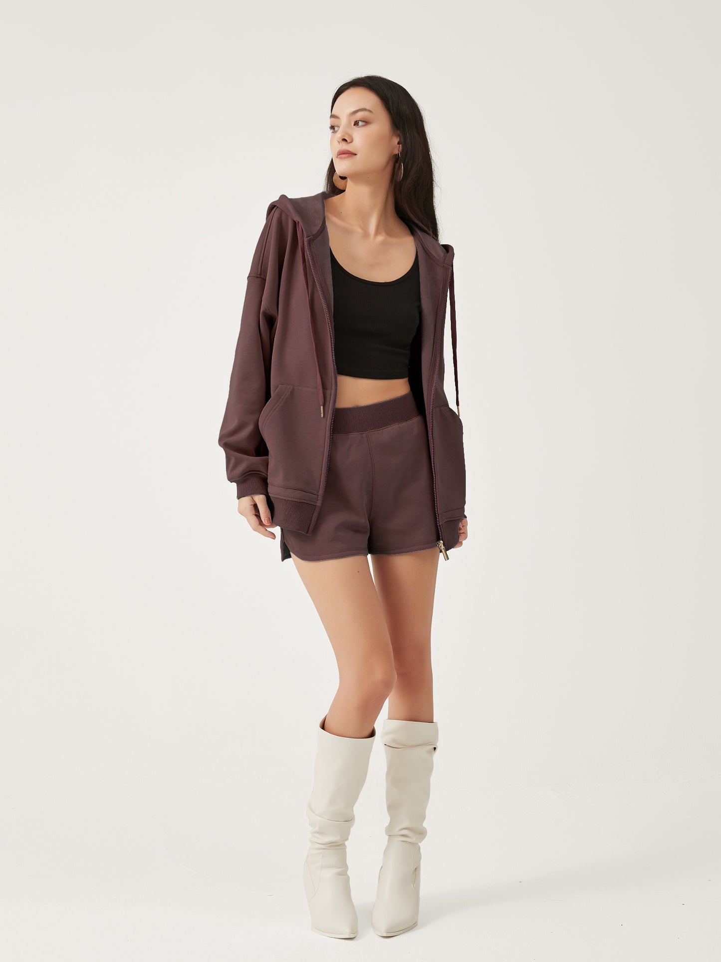 Cubby Zip Up Hoodie - Oversized & Reversible